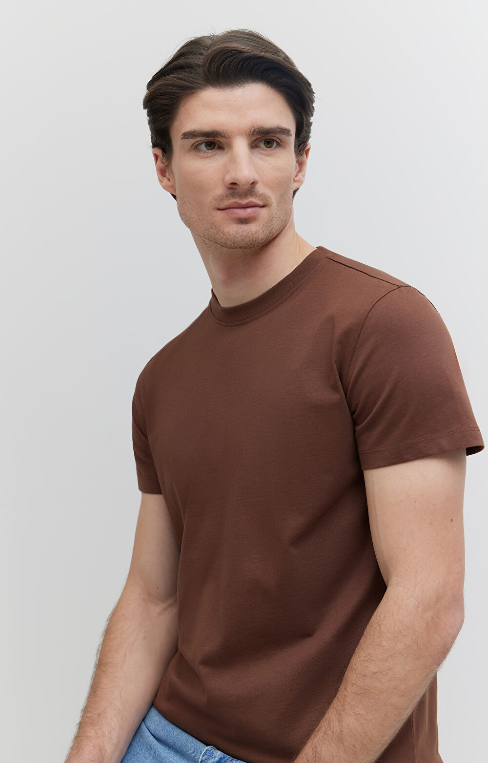 Gładki t-shirt z bawełny organicznej - 6