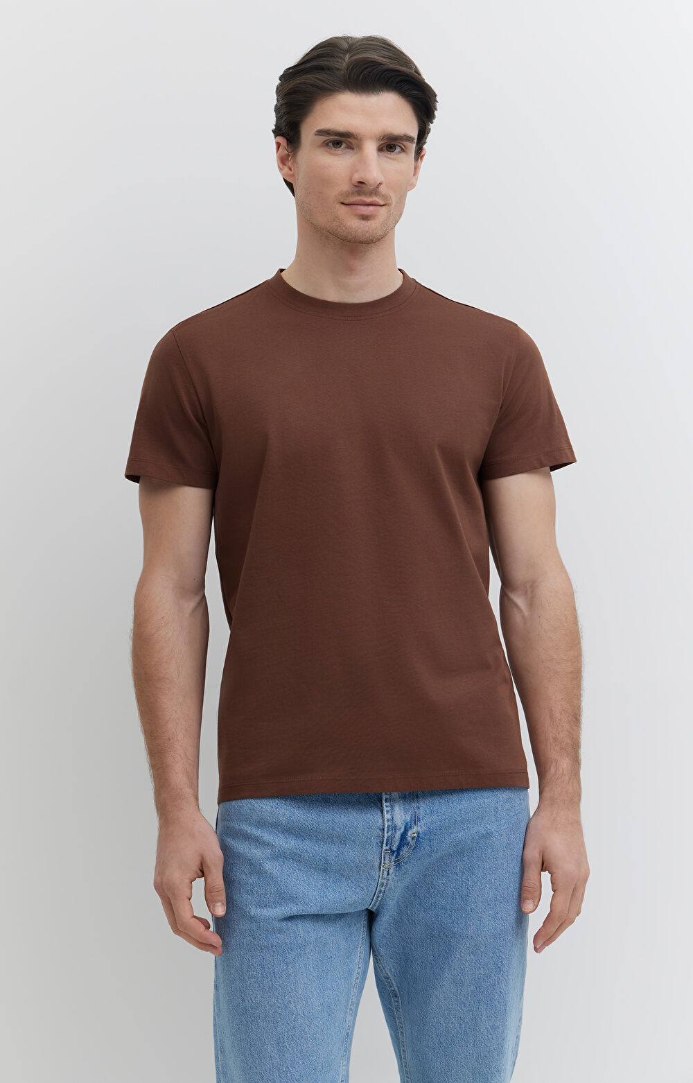 Gładki t-shirt z bawełny organicznej - 3