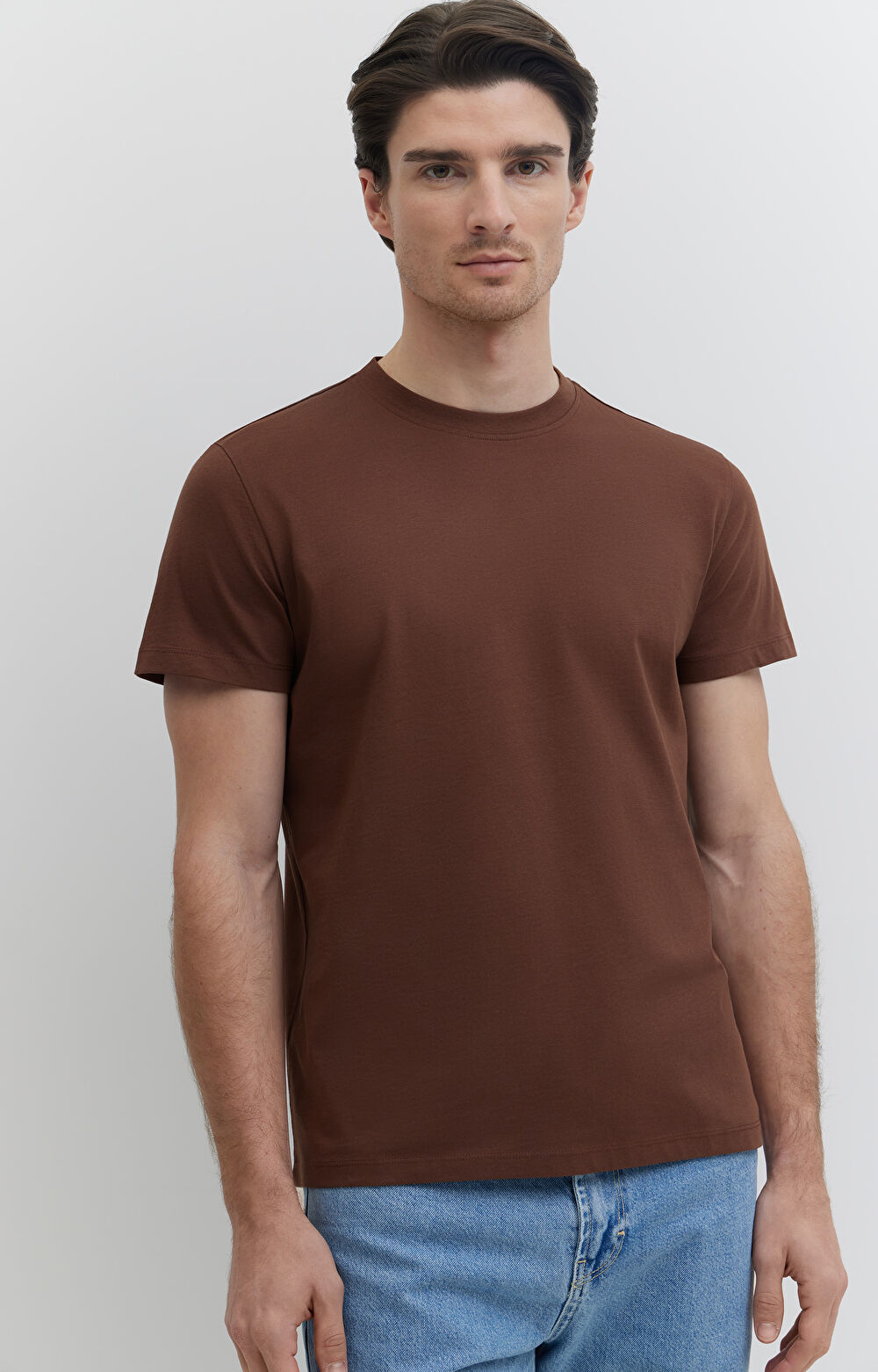 Gładki t-shirt z bawełny organicznej - 5