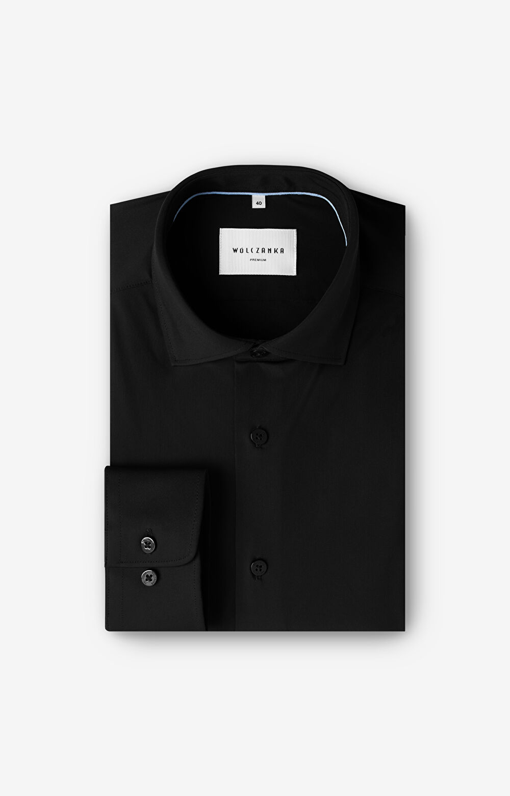 Czarna koszula długi rękaw WÓLCZANKA