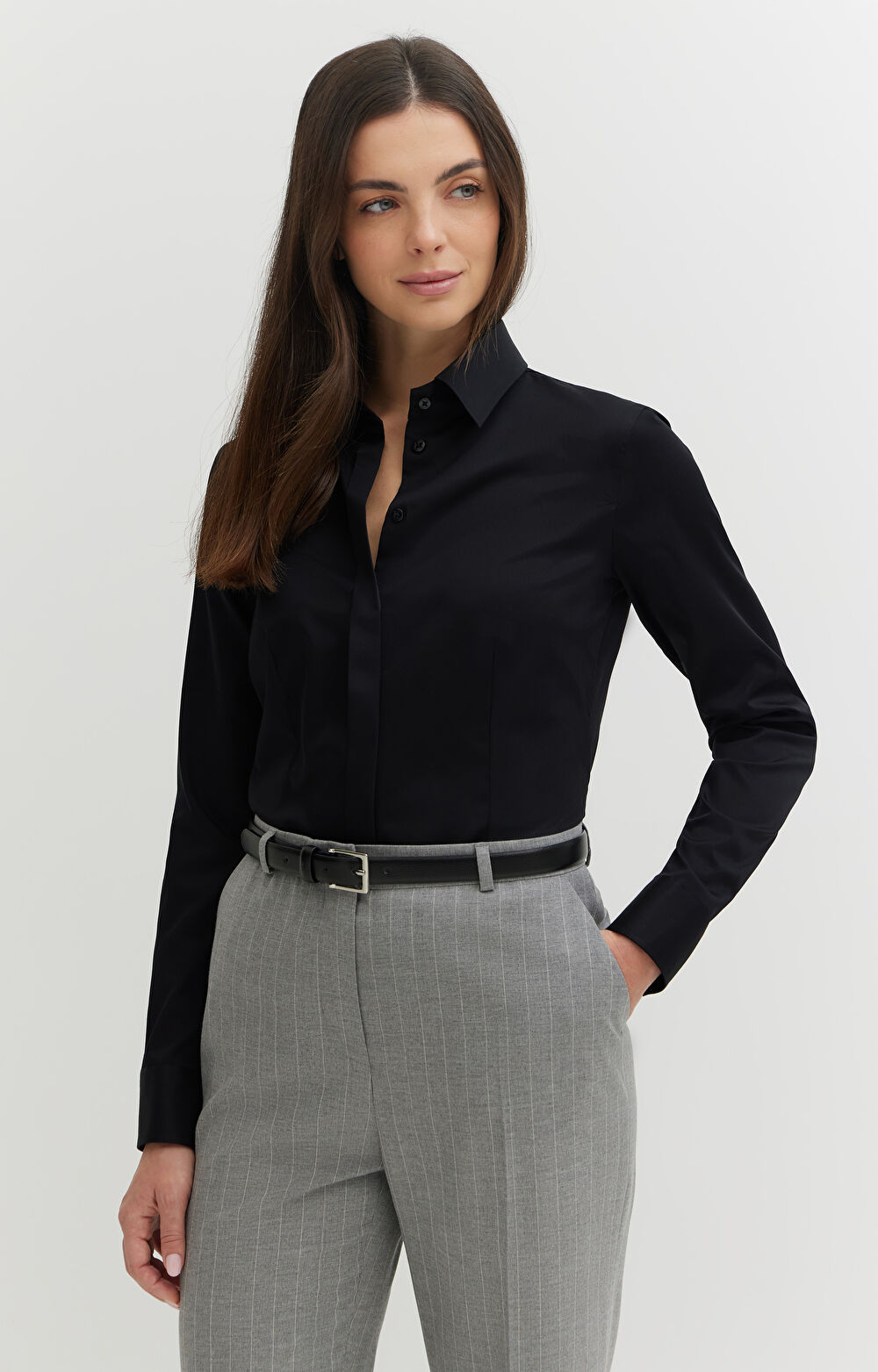 Koszula z satynowej bawełny - 7