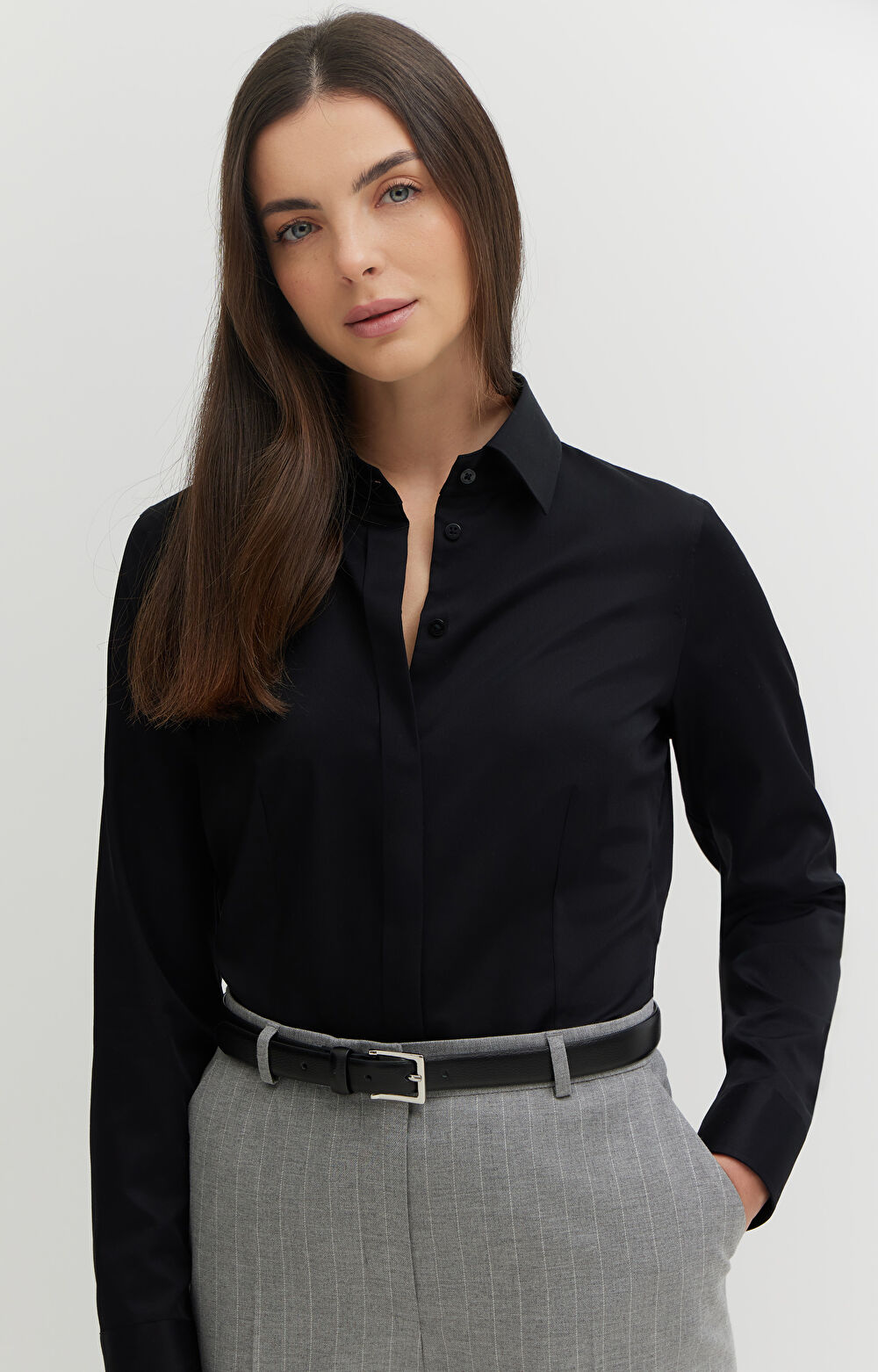 Koszula z satynowej bawełny - 6