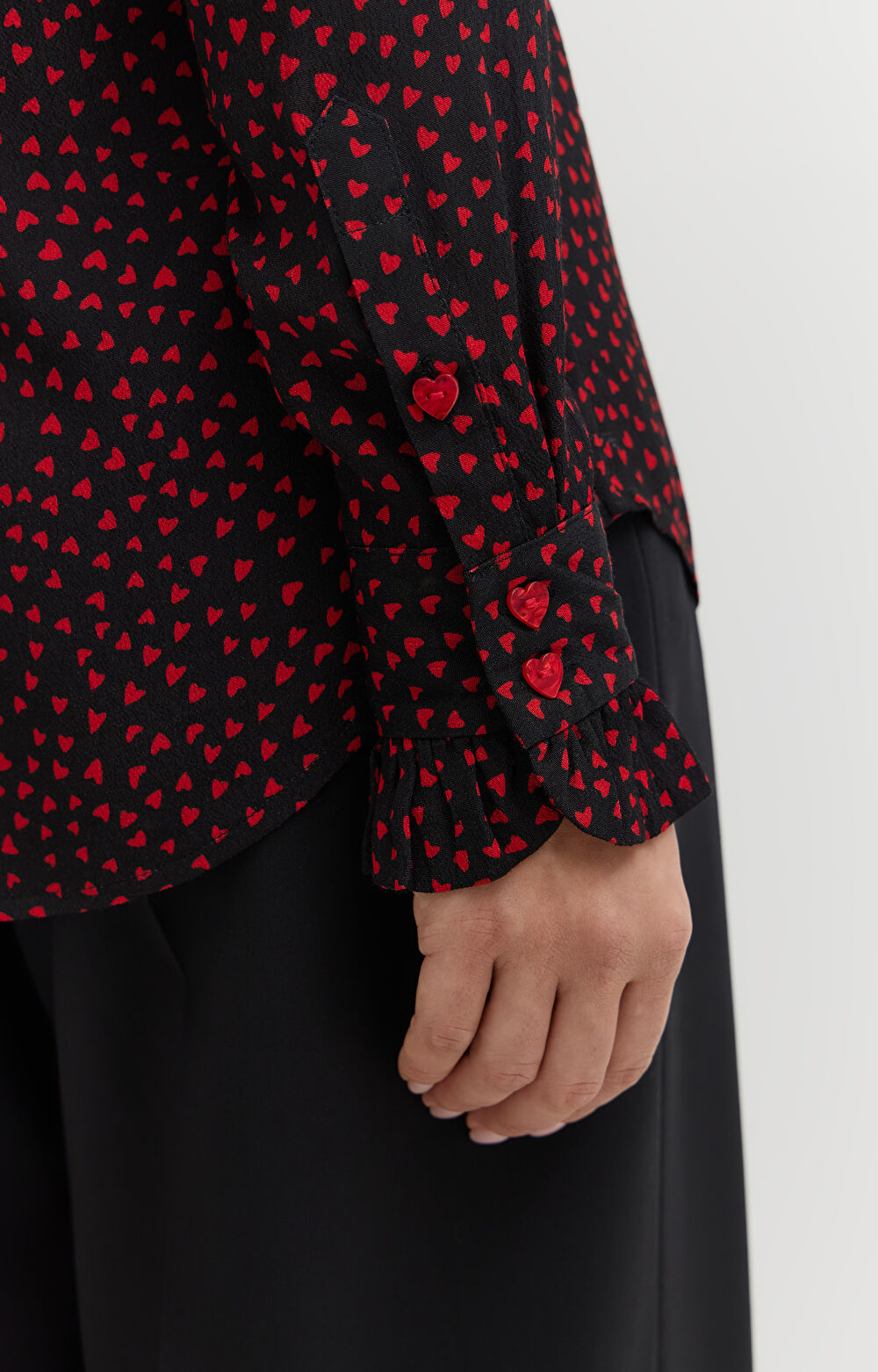 Koszula z wiskozy w serduszka - 5