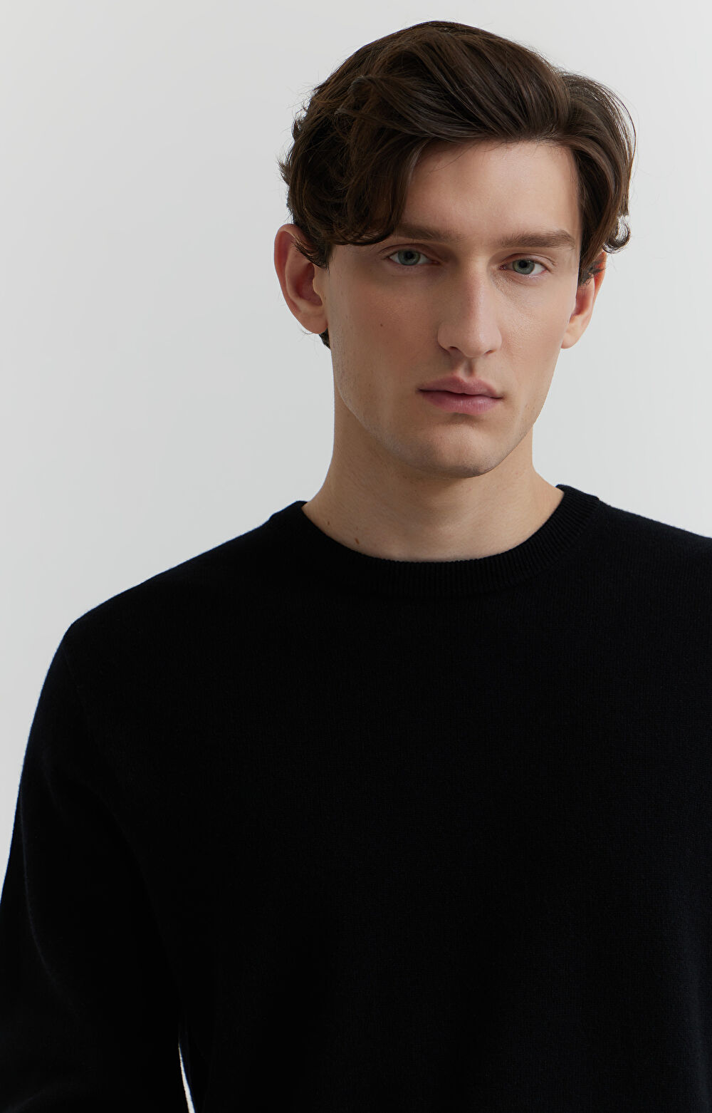 Sweter z melanżowej wełny merino - 5