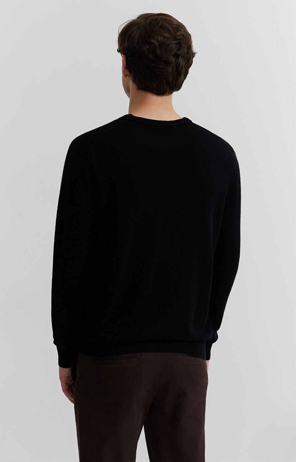 Sweter z melanżowej wełny merino - 4