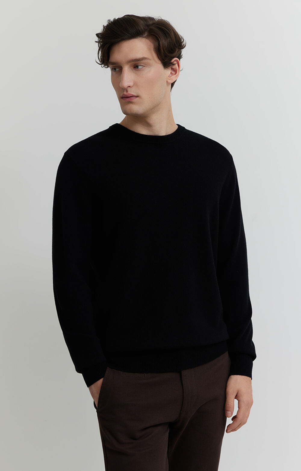 Sweter z melanżowej wełny merino - 6