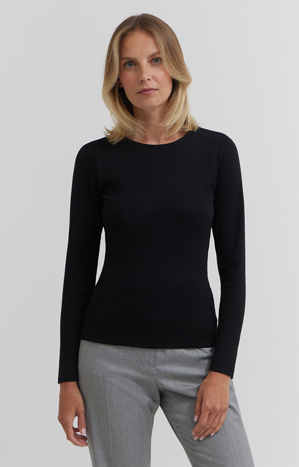 T-shirt z długim rękawem z bawełny merceryzowanej - 3