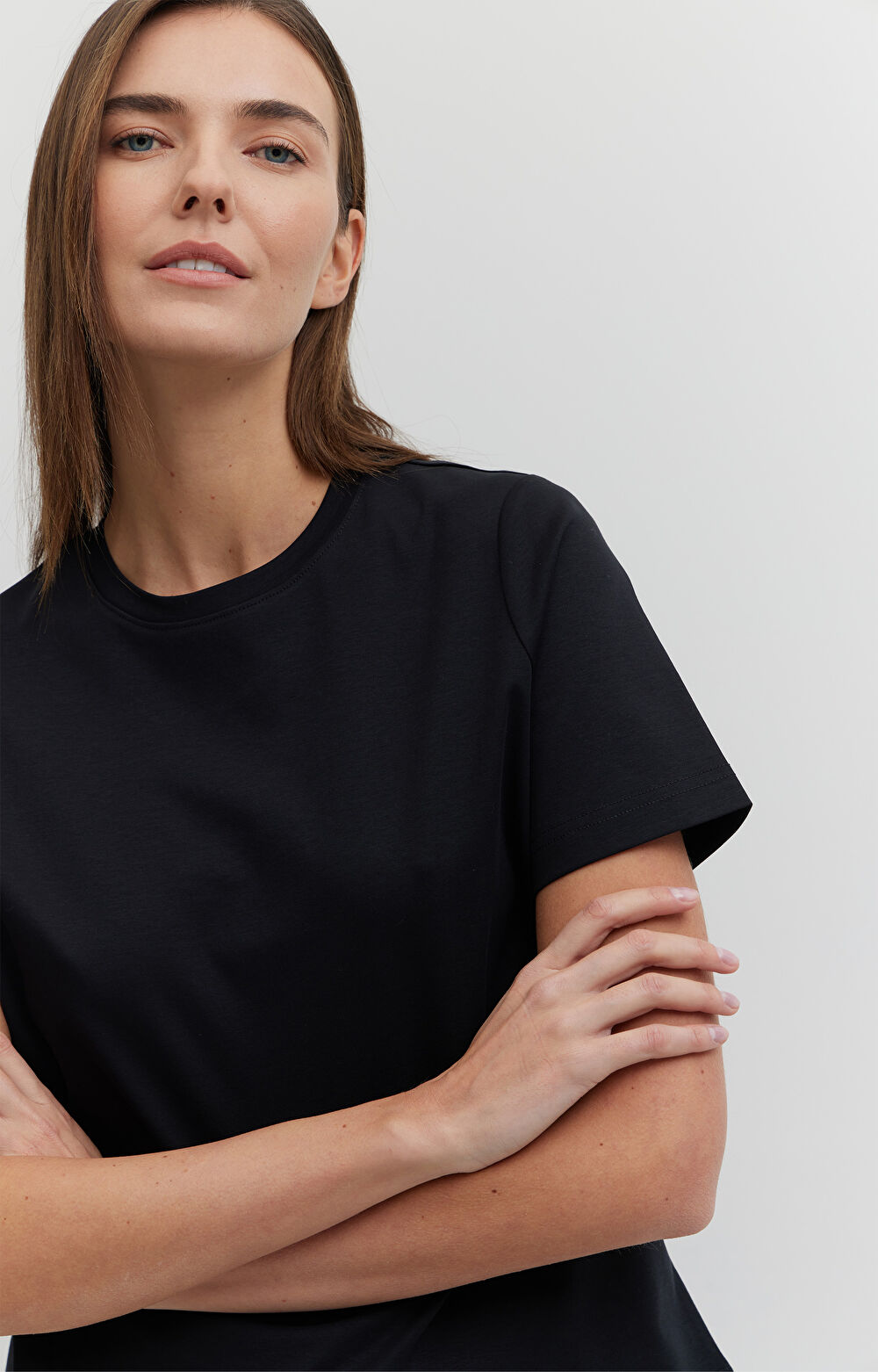 T-shirt regular z bawełny merceryzowanej - 3