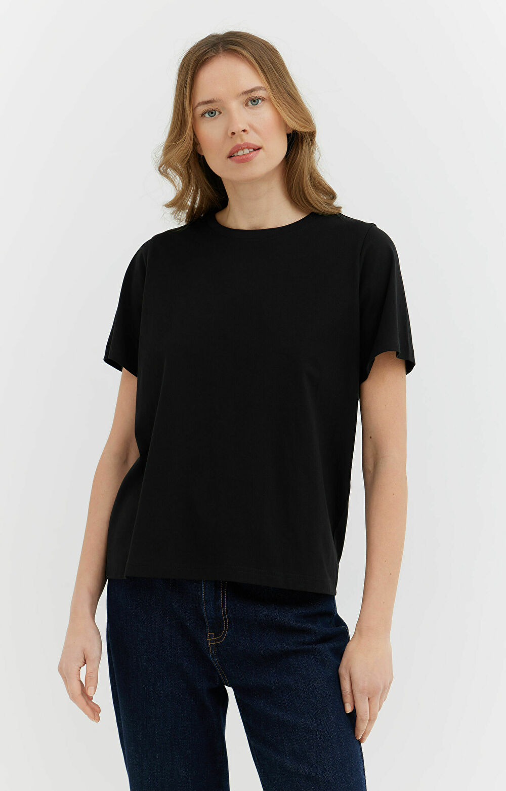 T-shirt regular z bawełny merceryzowanej - 4