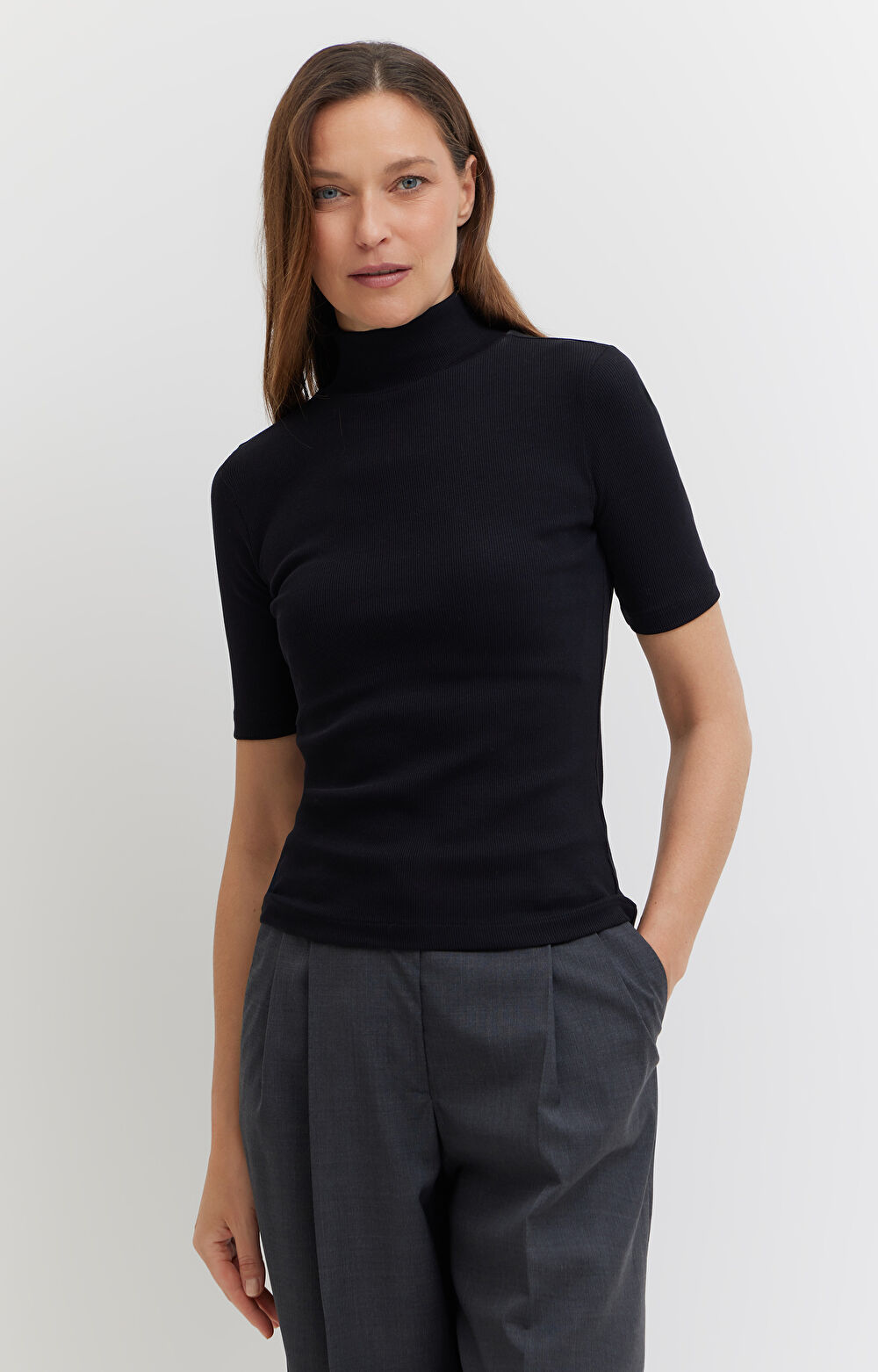 Prążkowany t-shirt - 5
