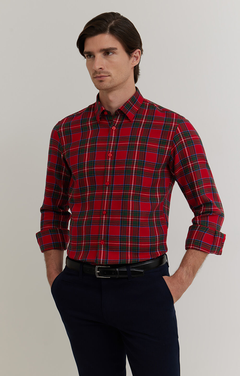 Flanelowa koszula w kratkę - 7