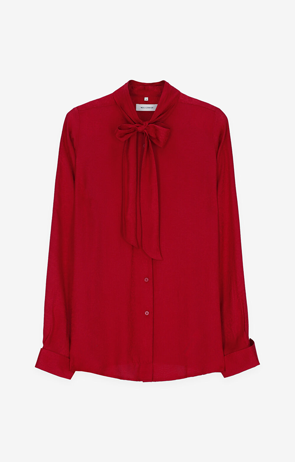 Koszula z żakardowej wiskozy z wiązaniem - 2