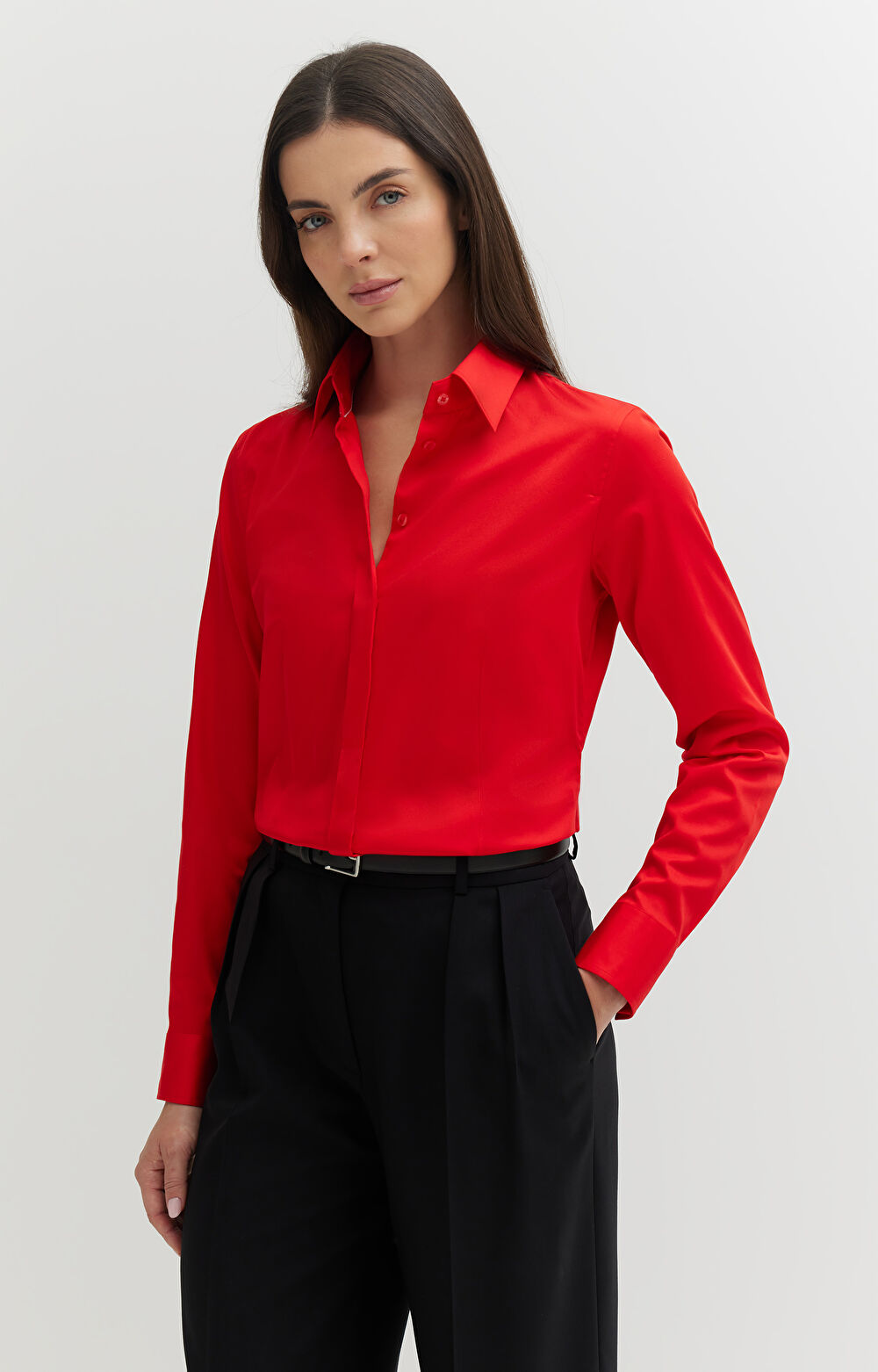 Koszula z satynowej bawełny - 6