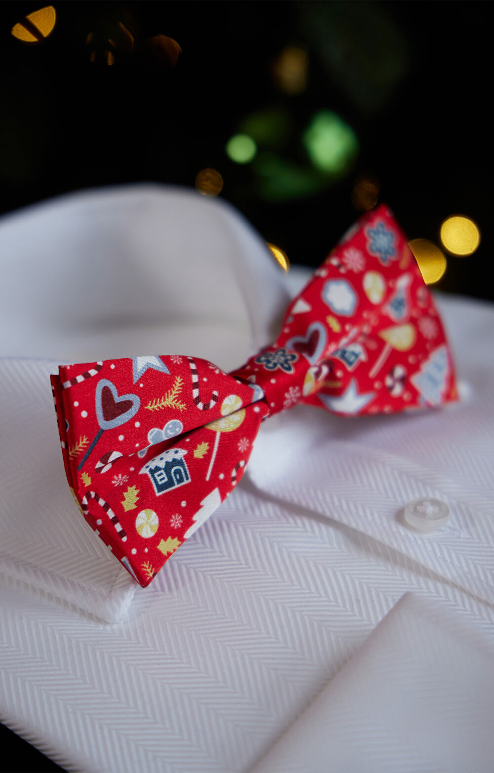 Jedwabna mucha w świąteczny wzór - 2