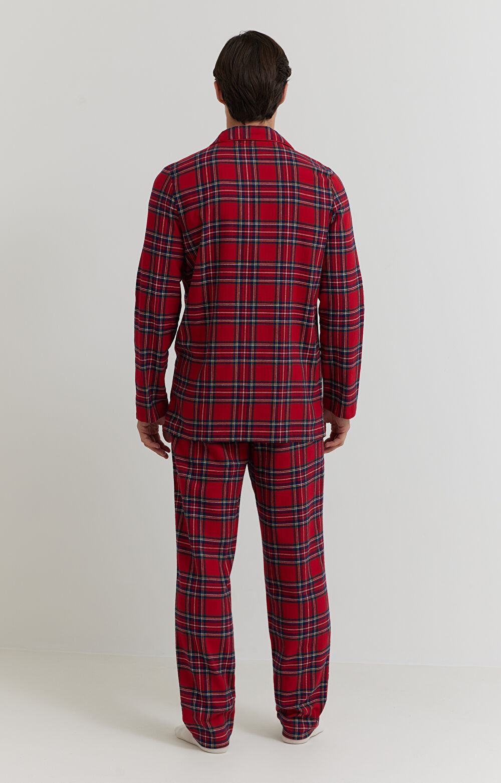 Dwuczęściowa piżama w kratkę - 5