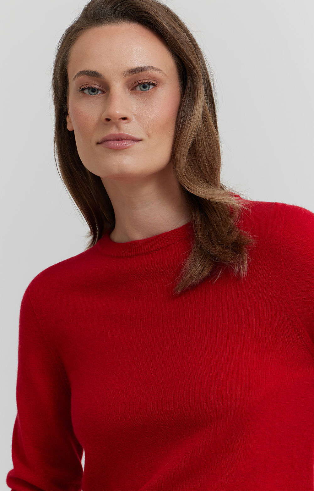 Sweter z melanżowej wełny merino - 5