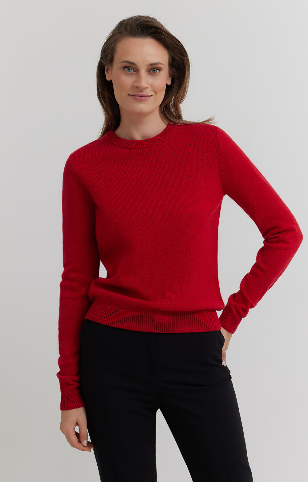 Melanżowy sweter z wełną - 3