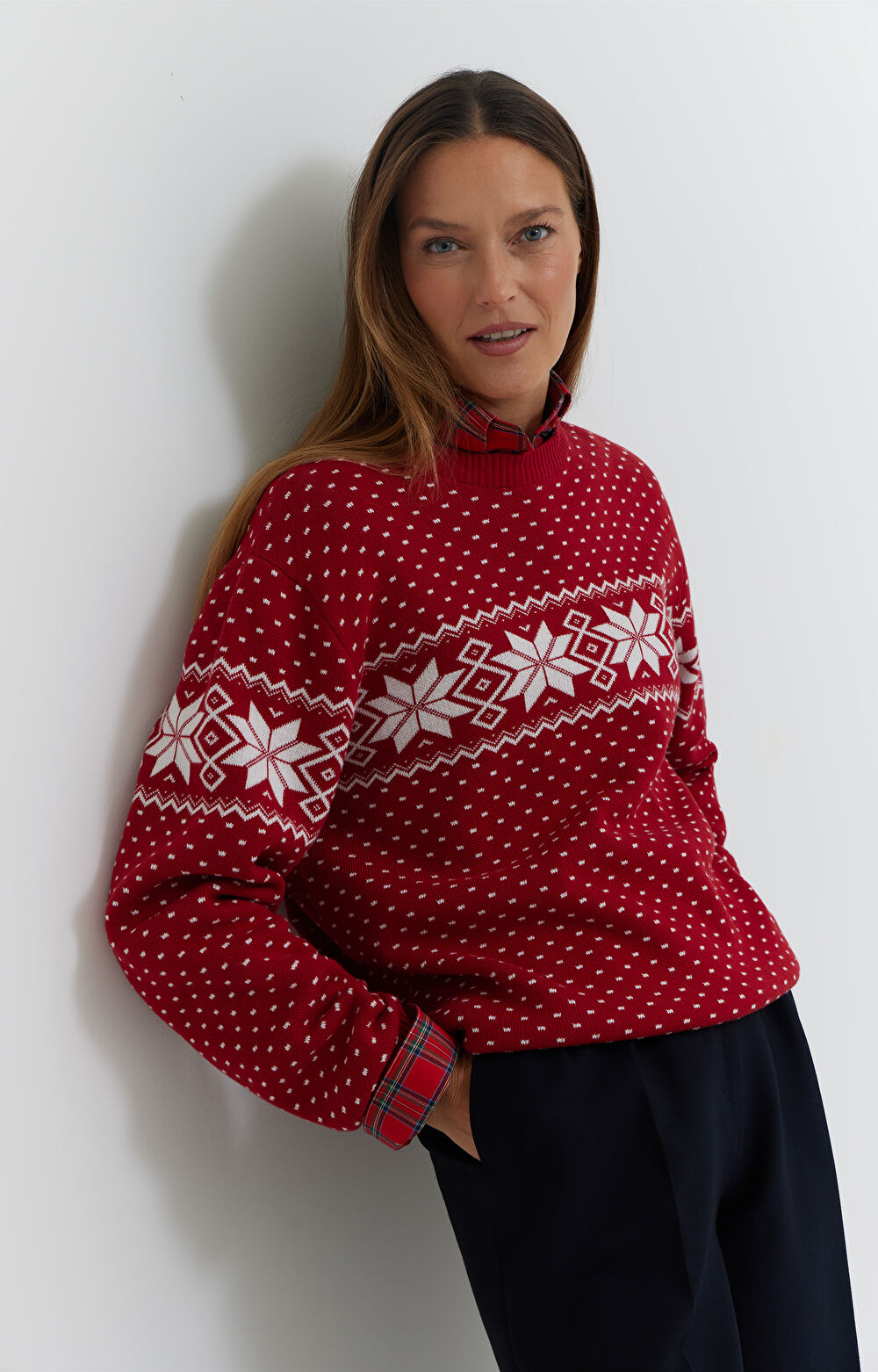 Świąteczny sweter z bawełny - 8