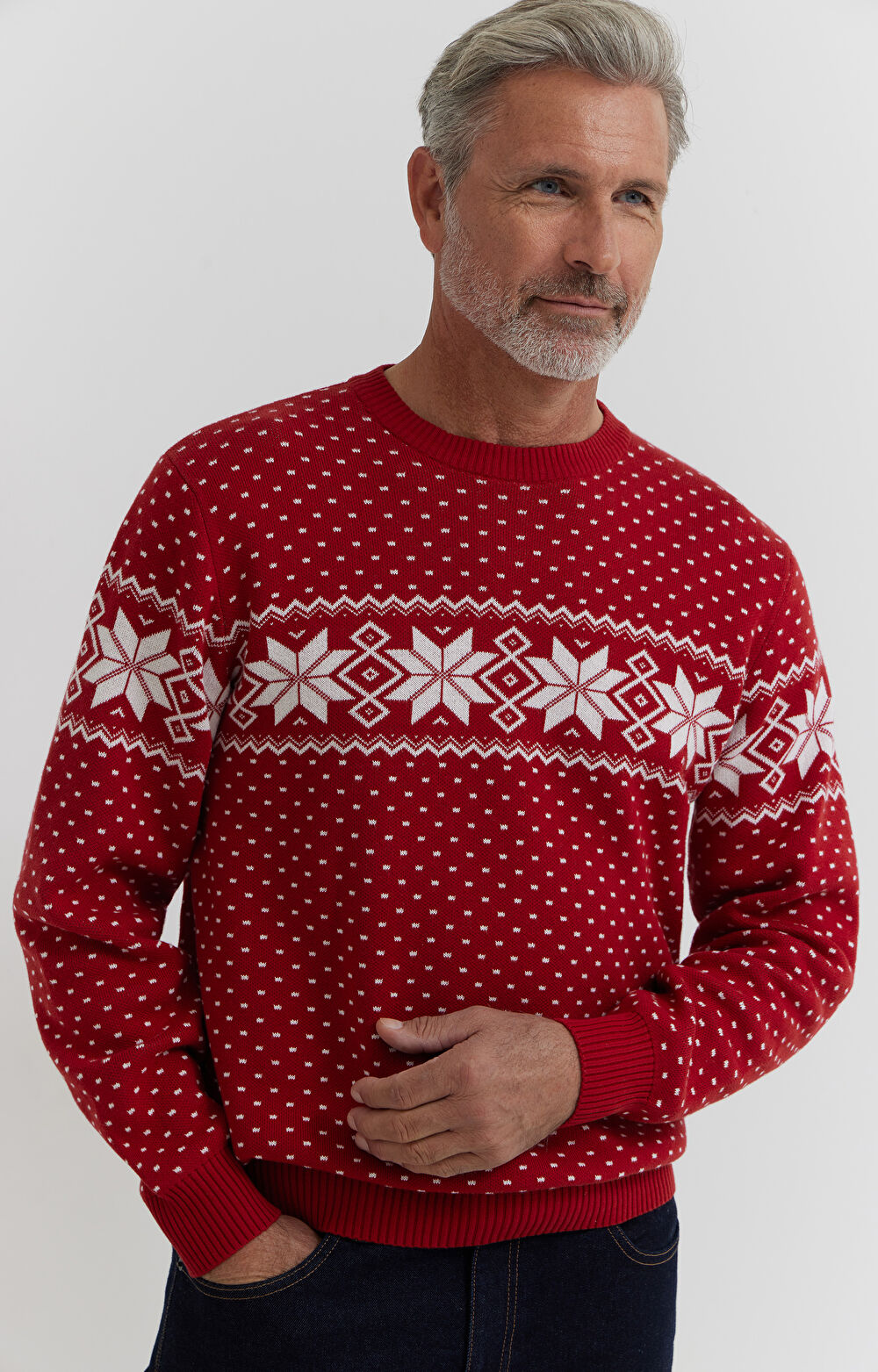 Świąteczny sweter z bawełny - 10