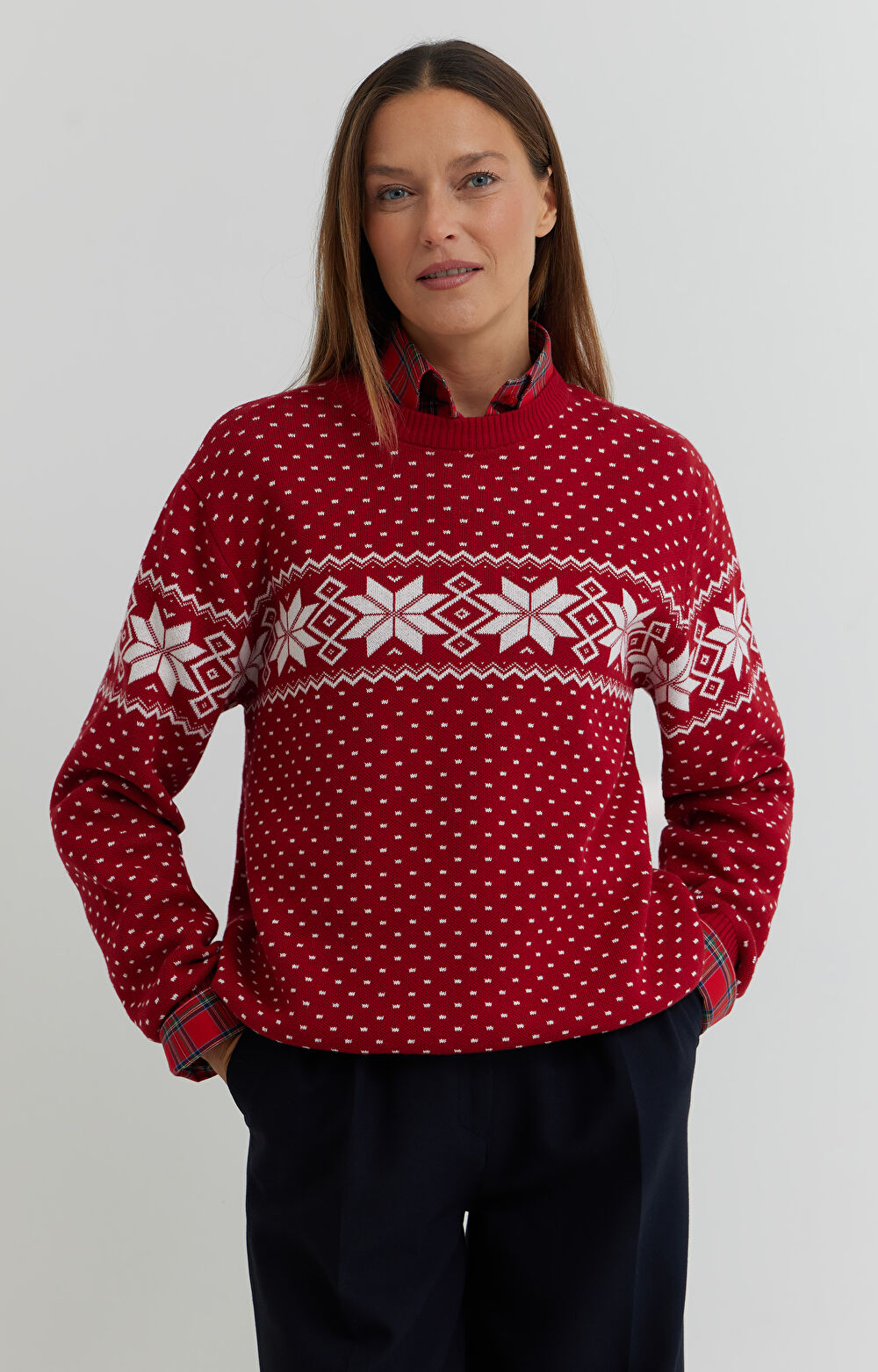 Świąteczny sweter z bawełny - 4