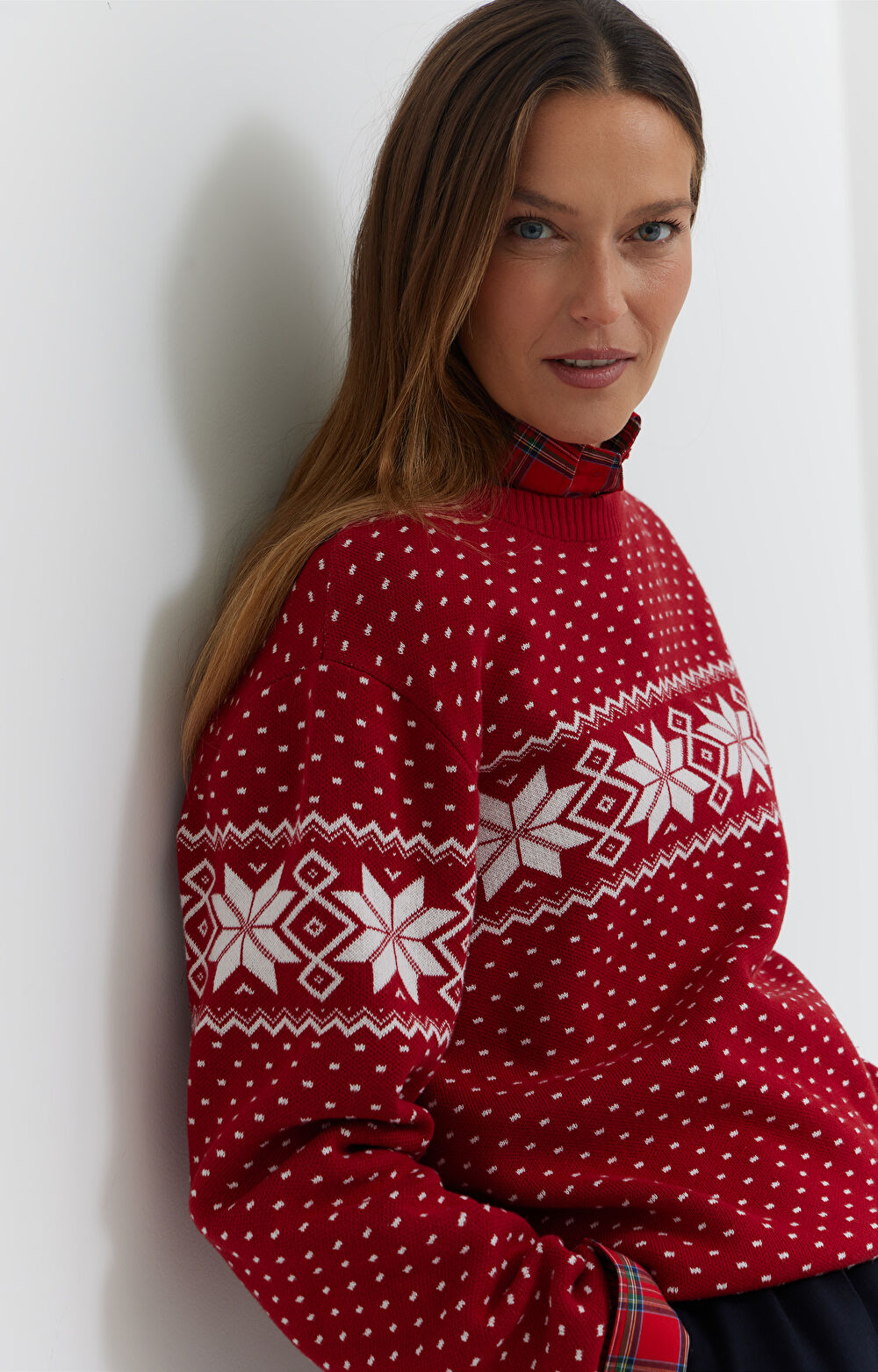 Świąteczny sweter z bawełny - 7