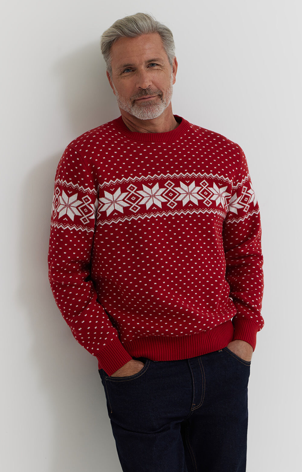 Świąteczny sweter z bawełny - 5