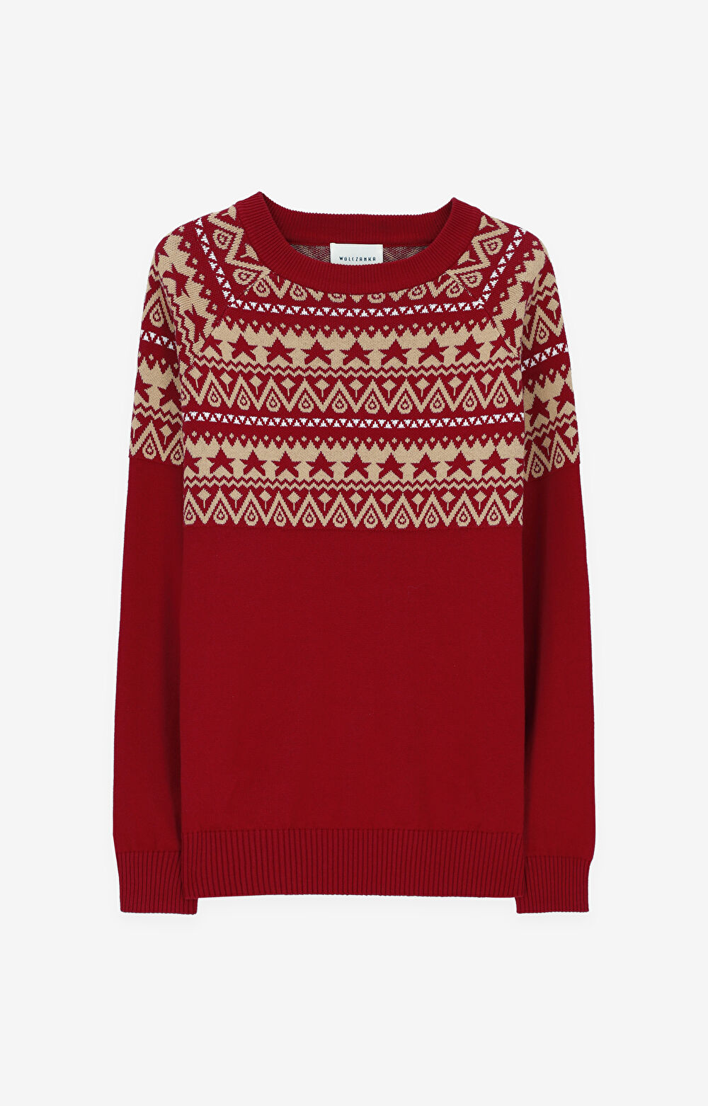 Sweter z bawełny z geometrycznym nadrukiem - 3