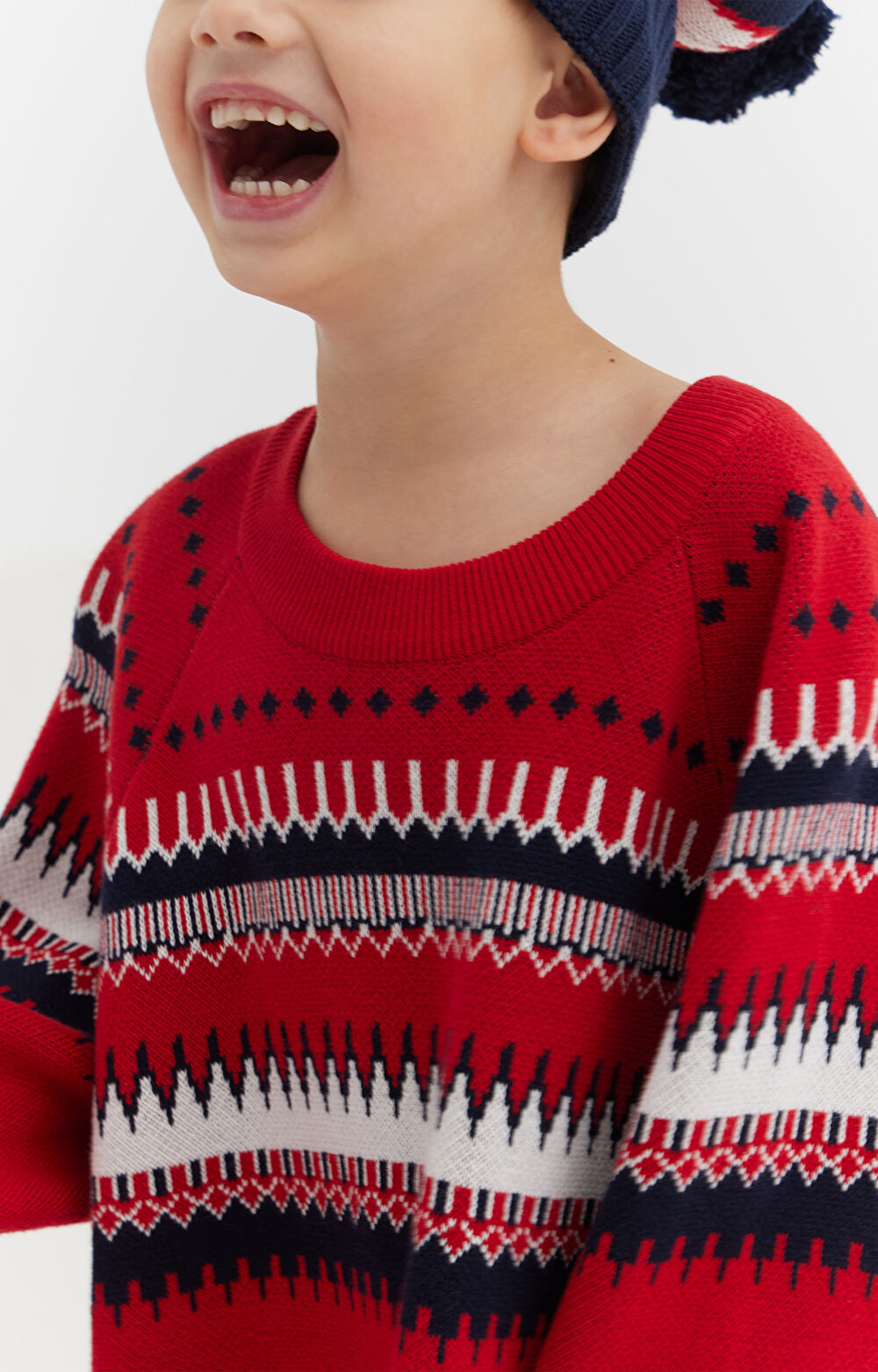 Sweter z bawełny ze wzorem
