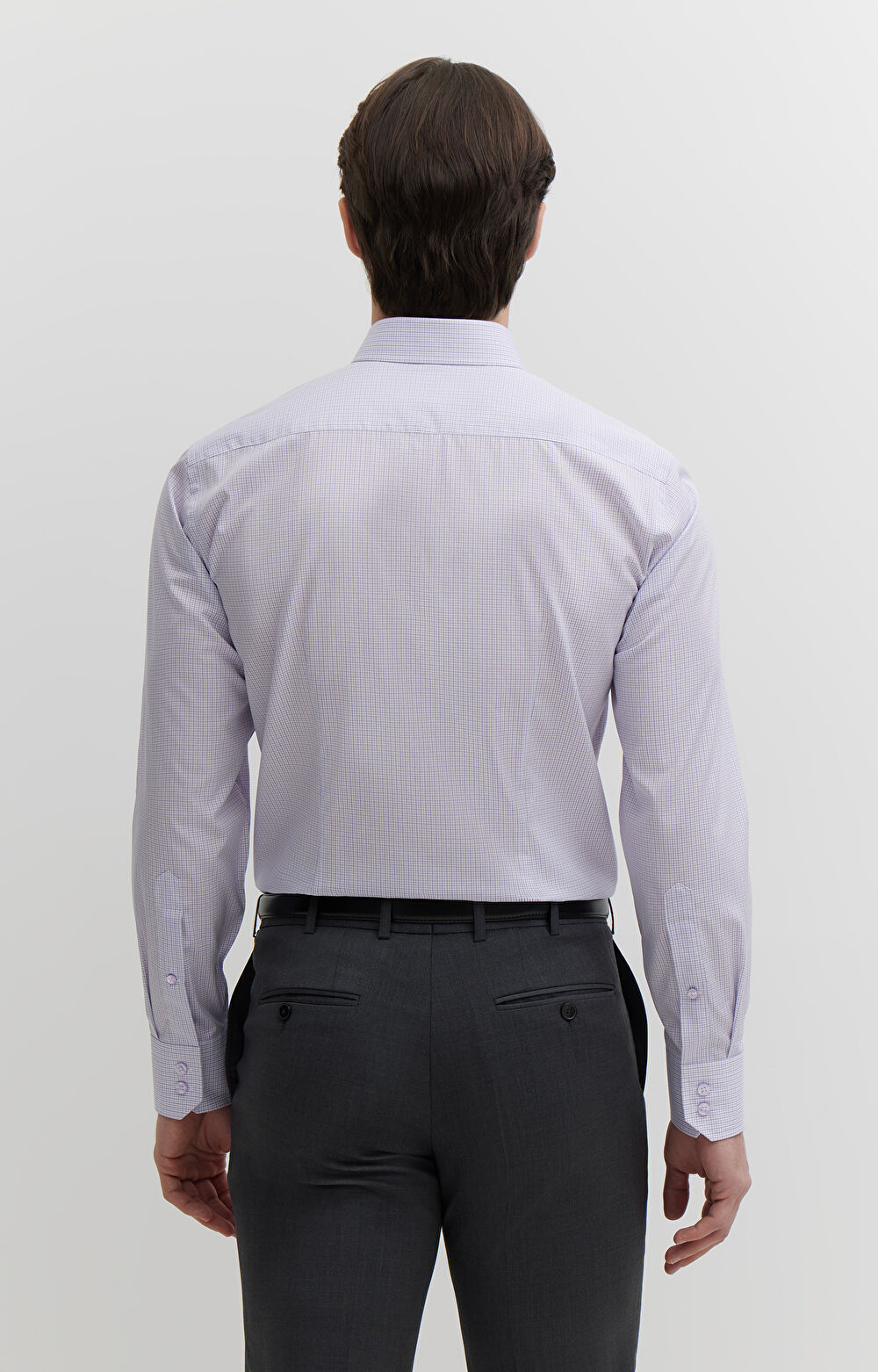 Koszula w kratę z dodatkiem jedwabiu - 3