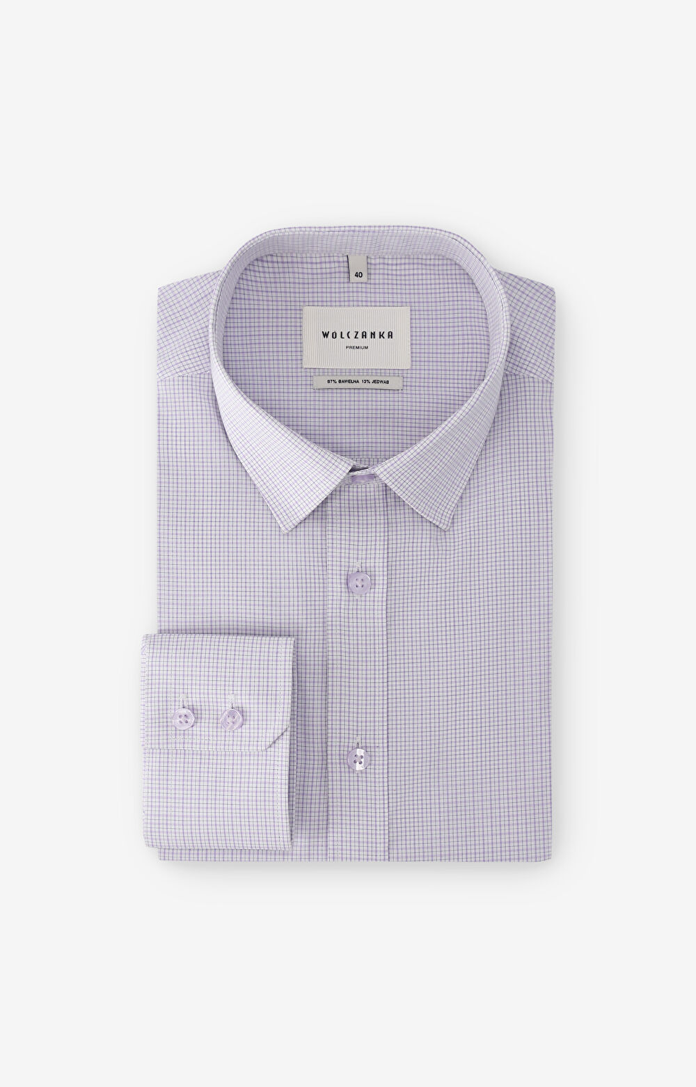 Koszula w kratę z dodatkiem jedwabiu