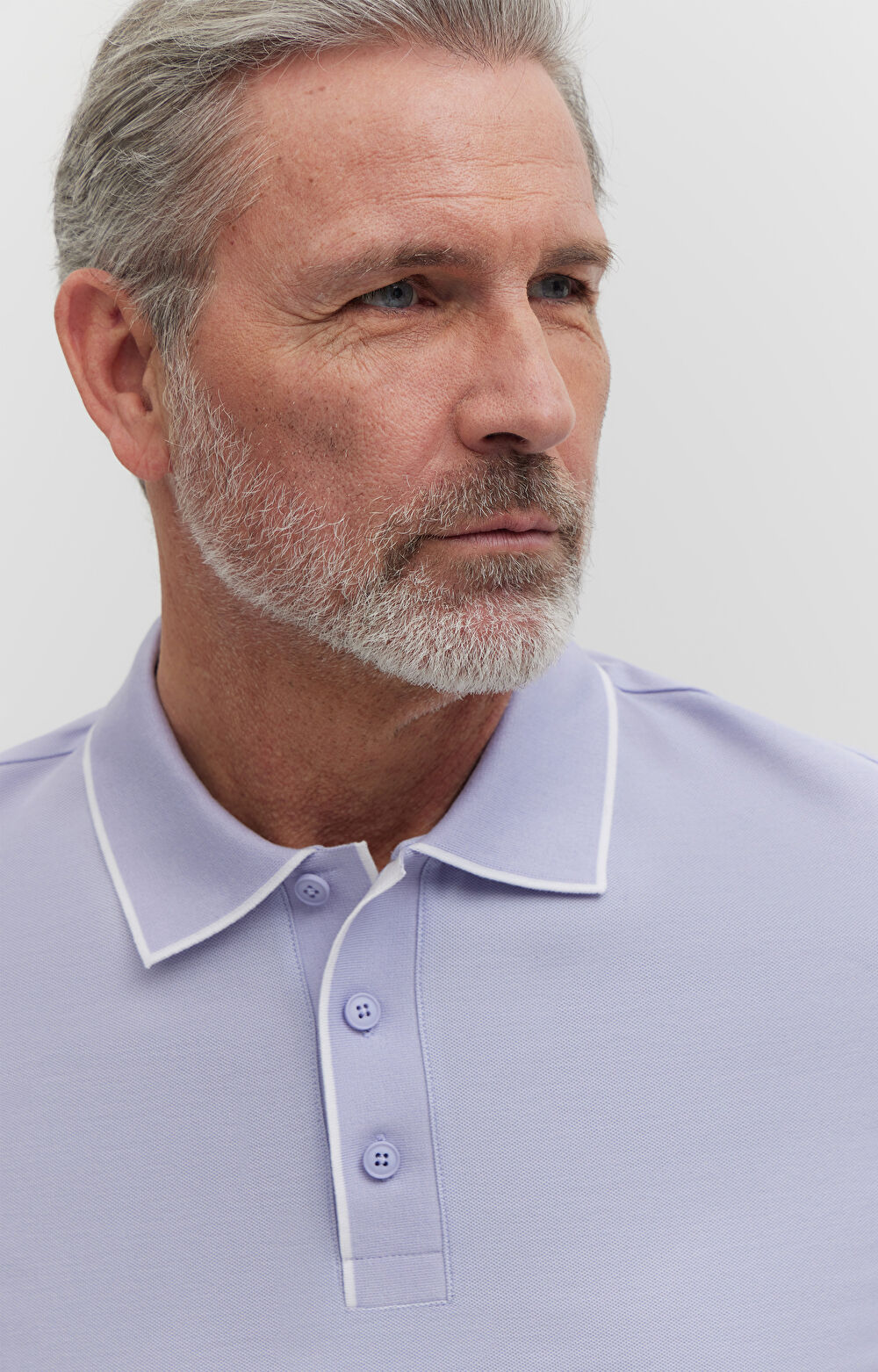 Polo z bawełny podwójnie merceryzowanej z kontrastem - 4