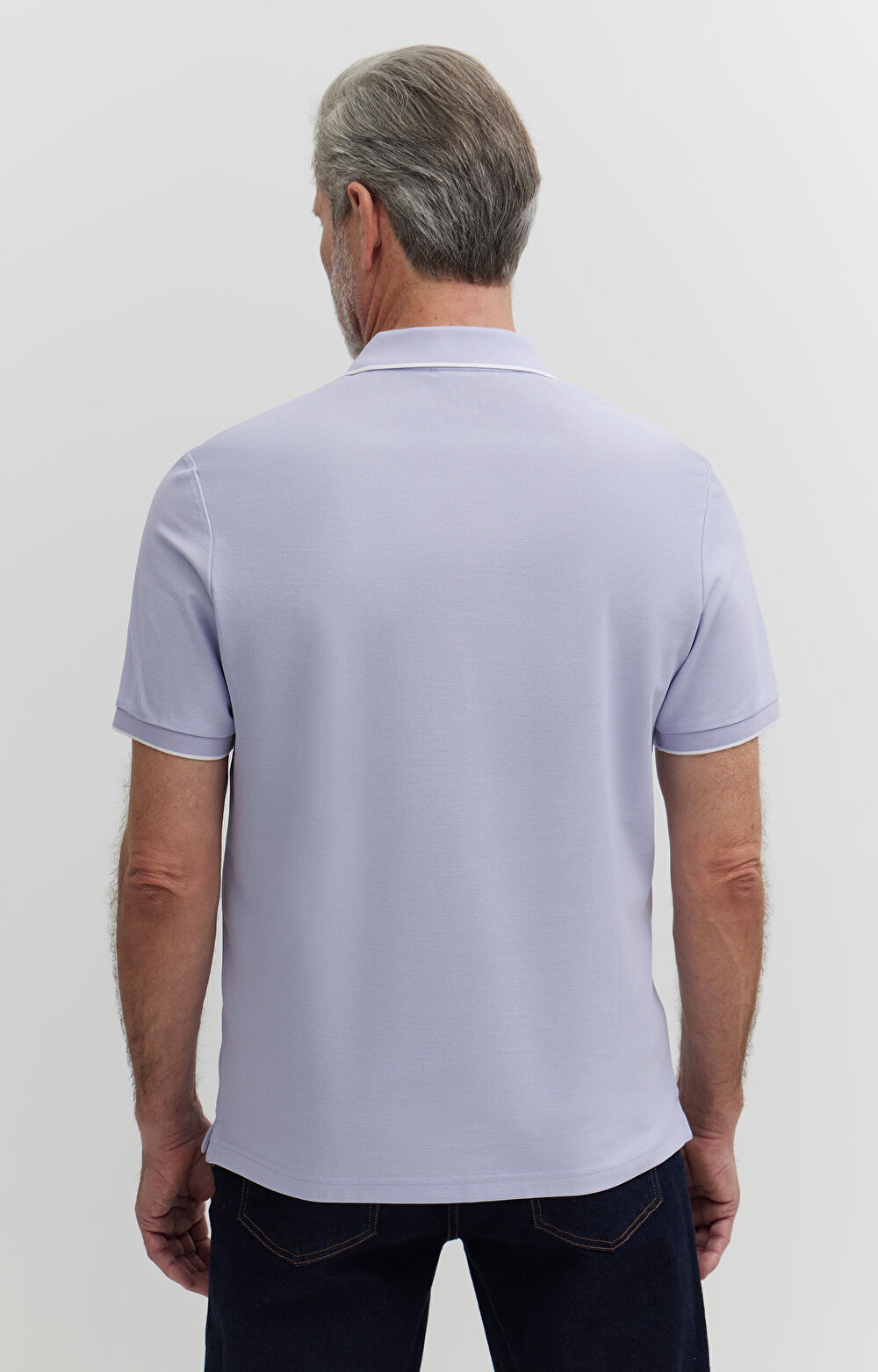 Polo z bawełny podwójnie merceryzowanej z kontrastem - 3