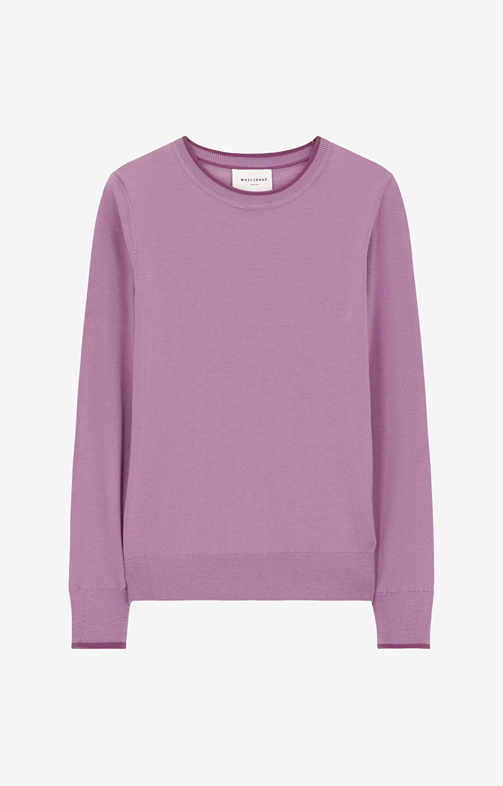 Sweter z kontrastem z wełny merino - 2
