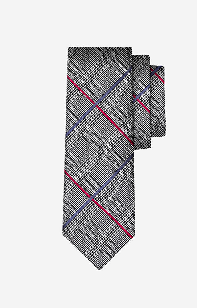 Jedwabny krawat w kratkę