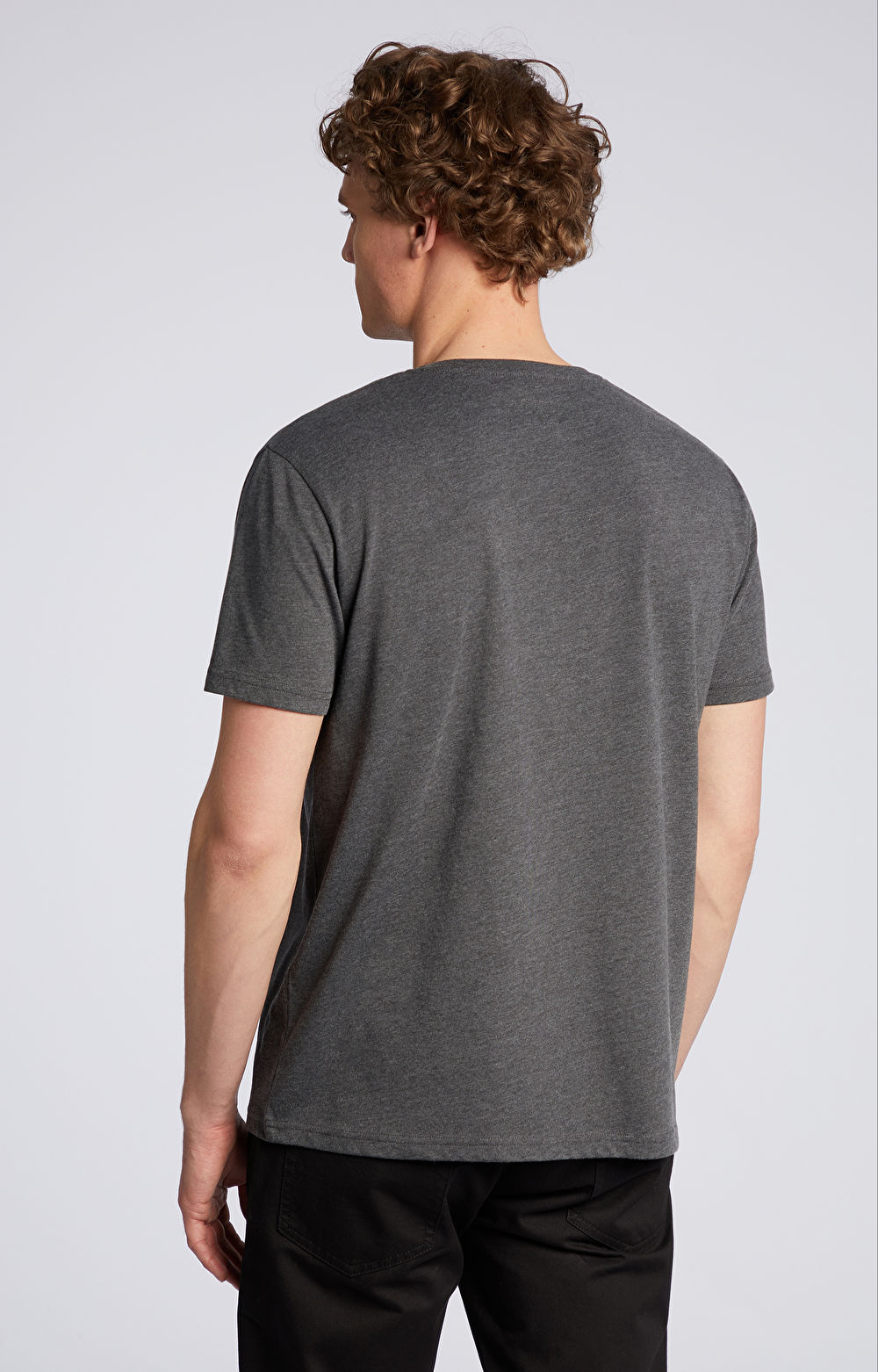 Melanżowy t-shirt z bawełną organiczną - 4