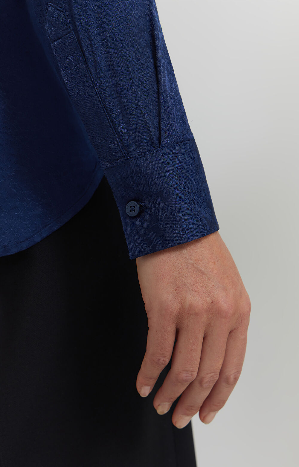 Koszula z żakardowej wiskozy - 5