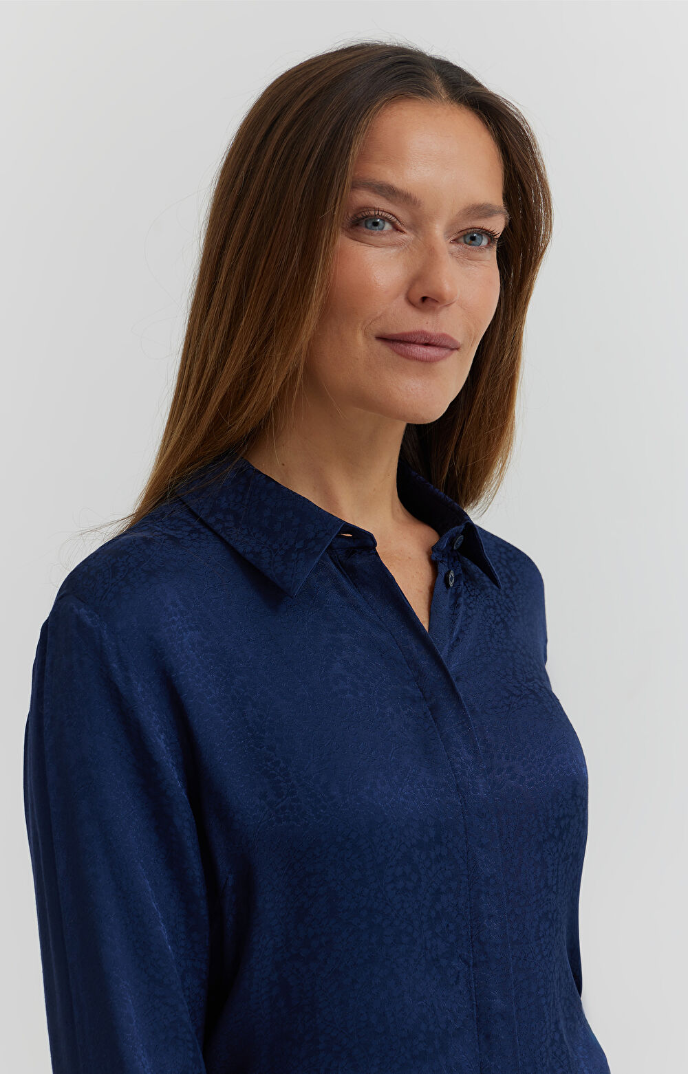 Koszula z żakardowej wiskozy - 6