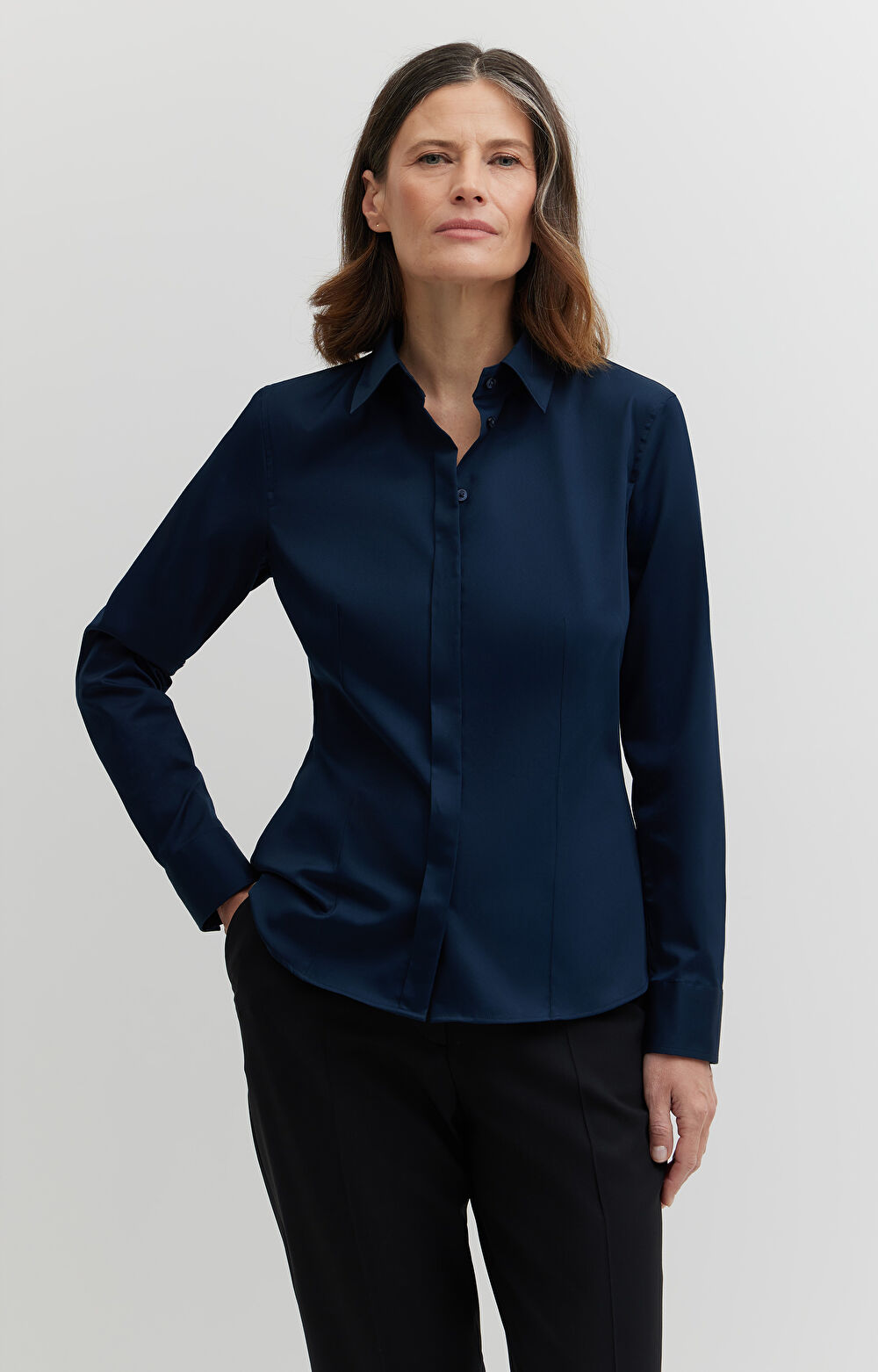 Koszula z satynowej bawełny - 2