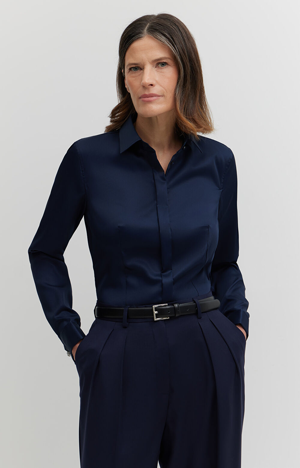 Koszula w prążki na spinki - 7