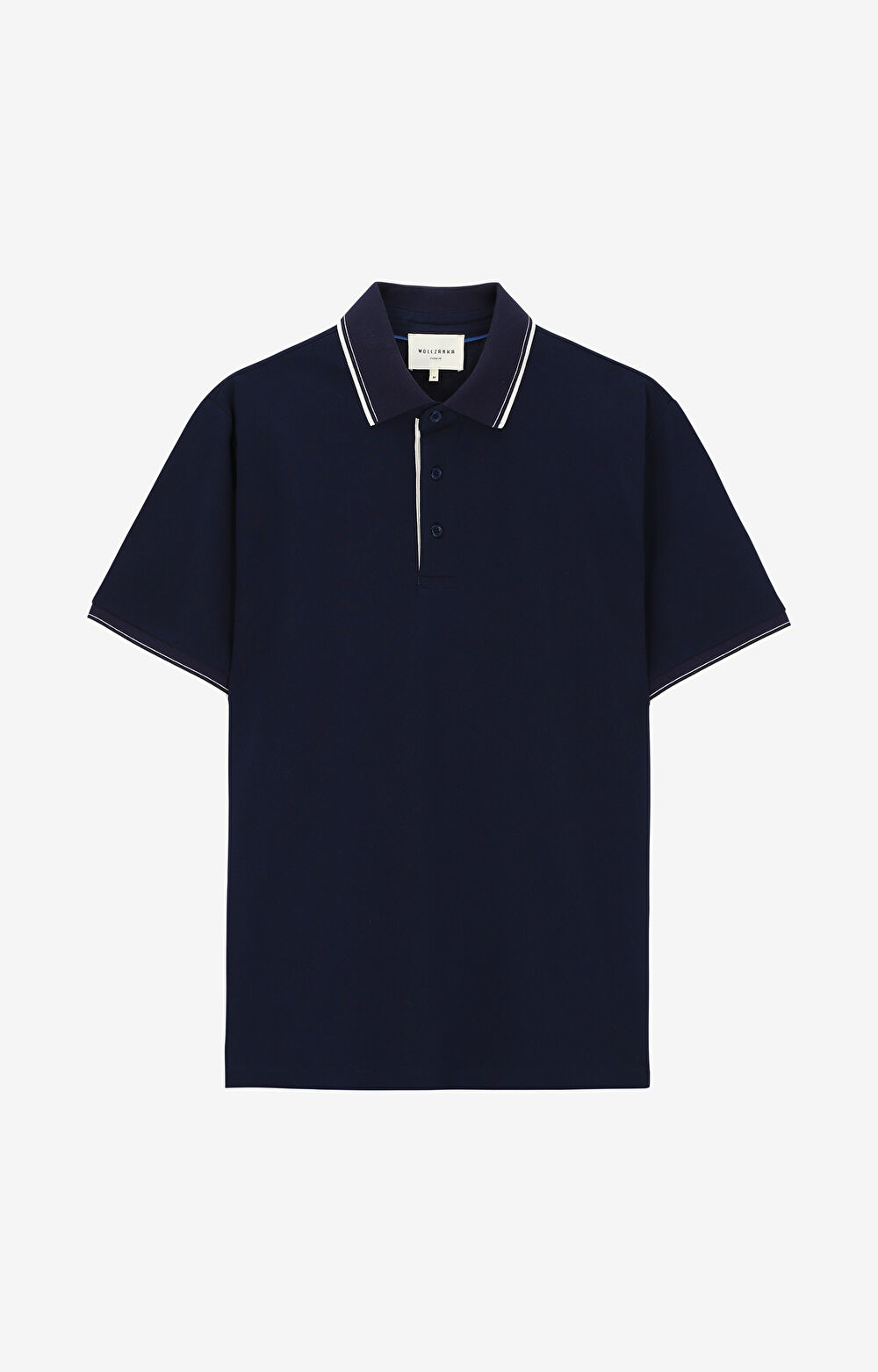 Polo z bawełny merceryzowanej z kontrastem - 2