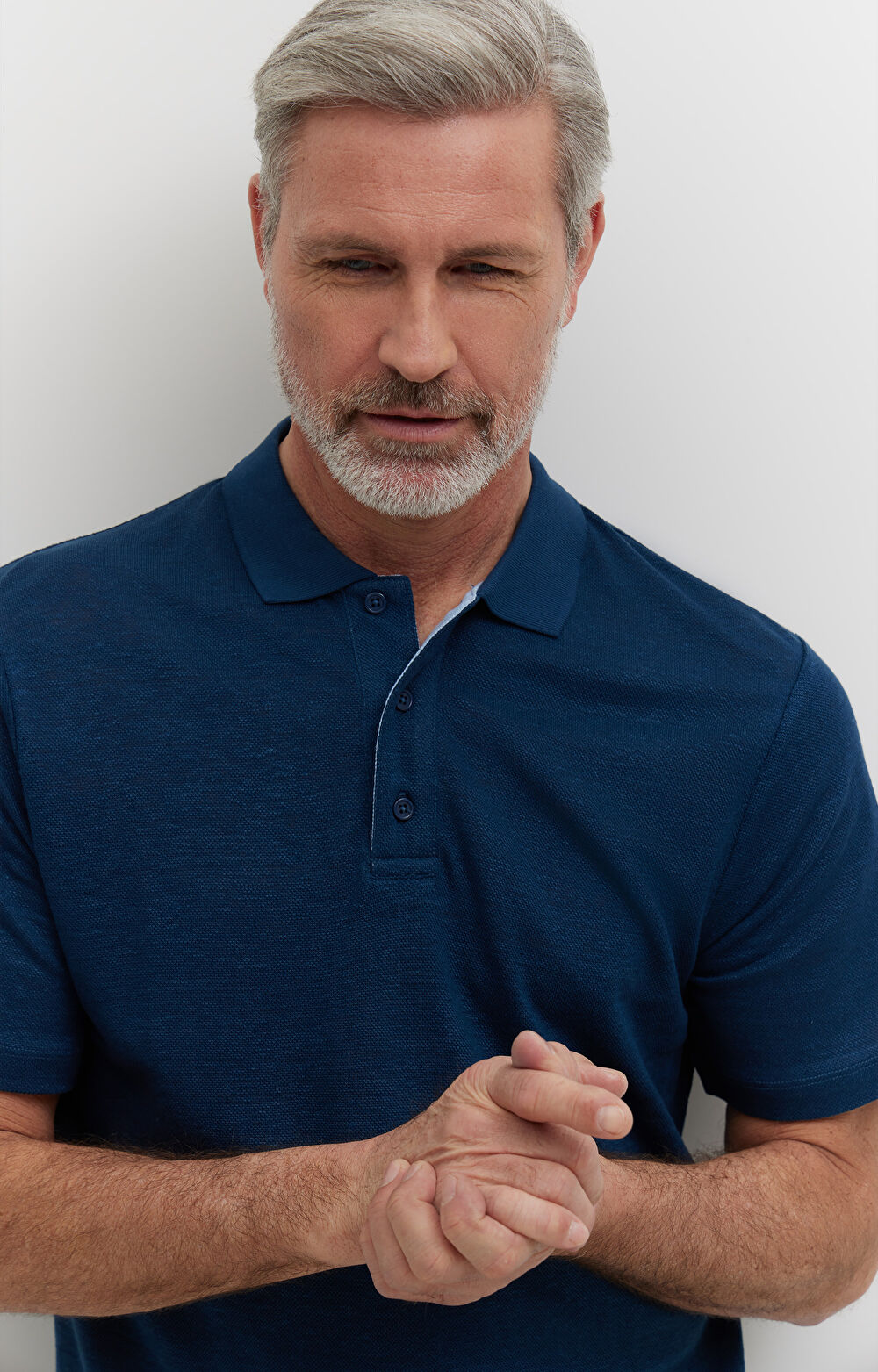 Polo ze strukturalnego lnu - 5