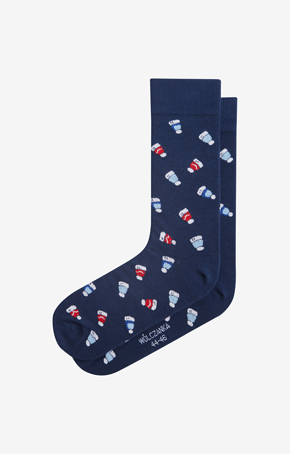 Skarpety z bawełną organiczną w  świąteczny wzór