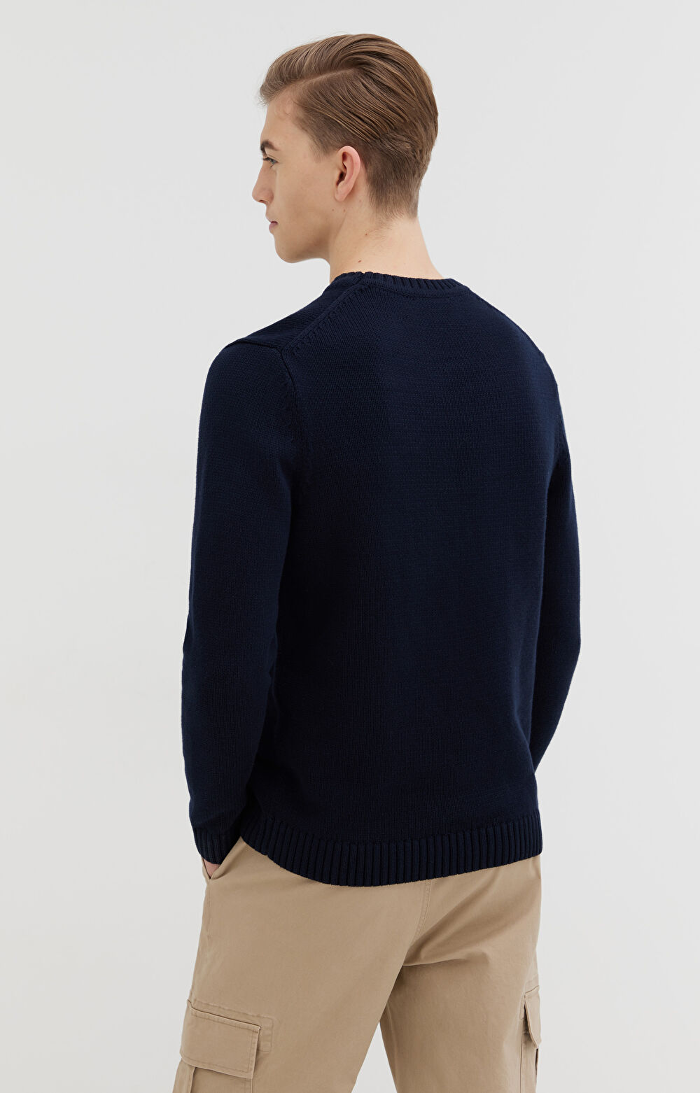 Gładki bawełniany sweter