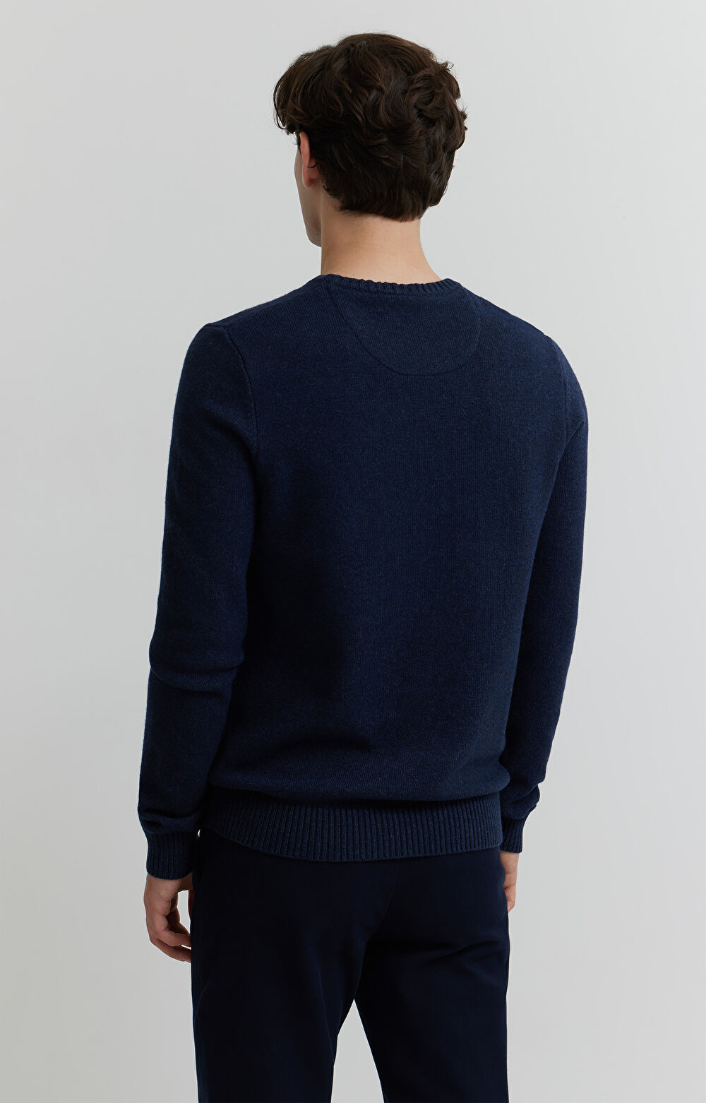 Melanżowy sweter z wełny - 4