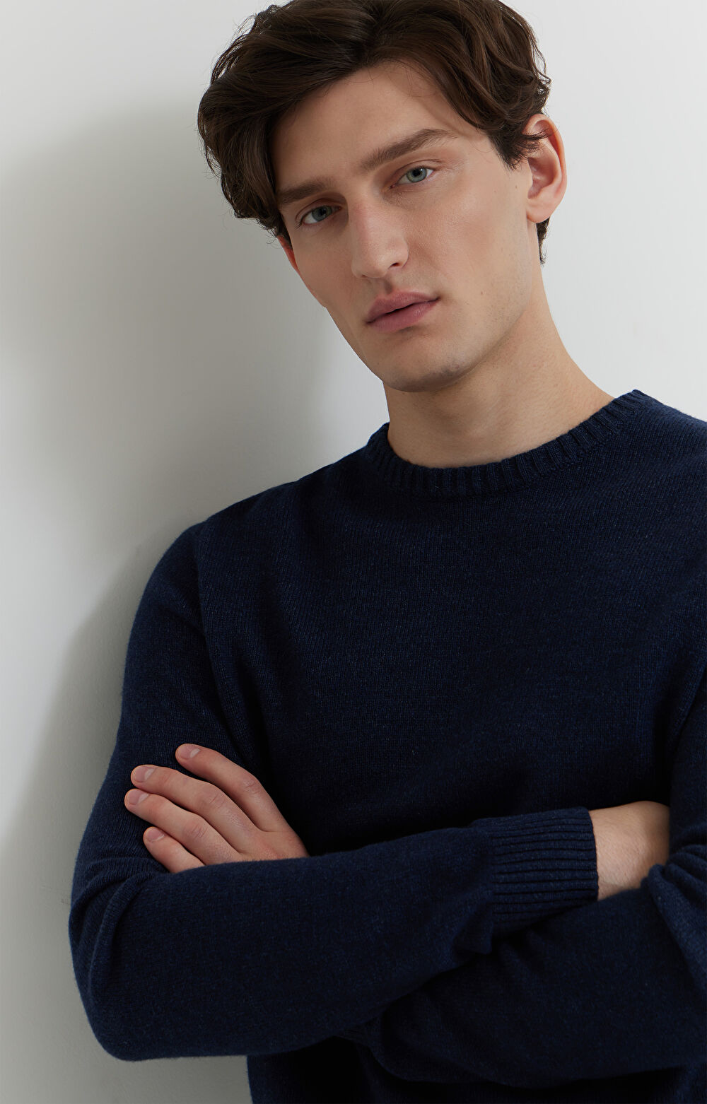 Melanżowy sweter z wełny - 5