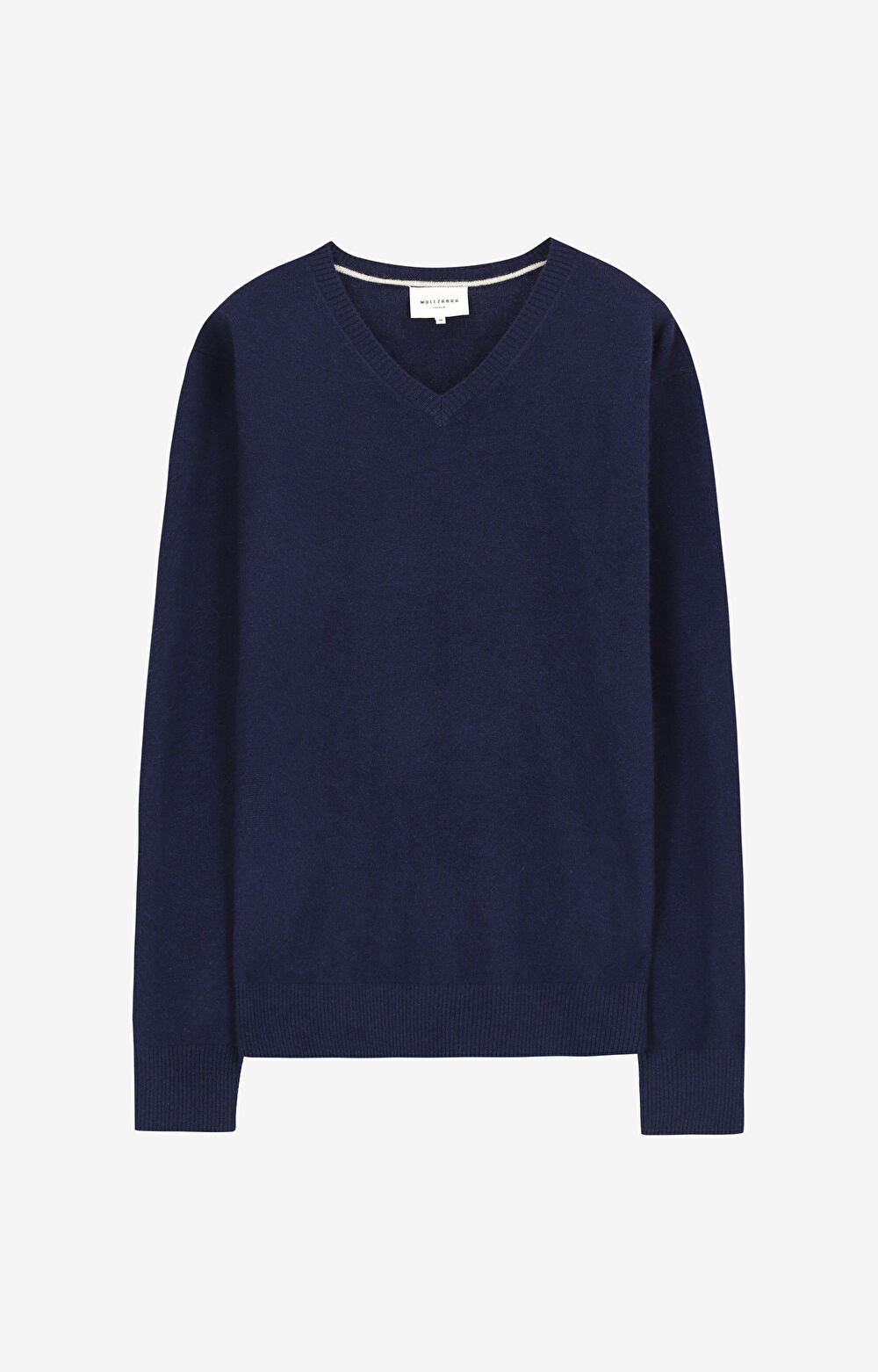 Wełniany sweter v-neck z kaszmirem