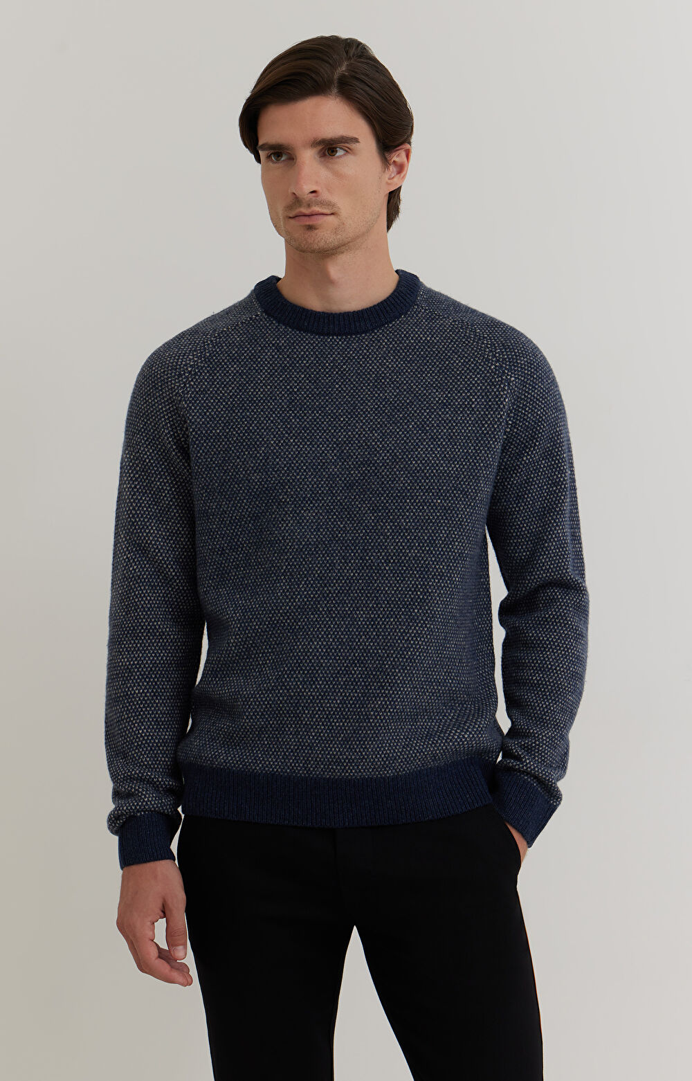 Casualowy sweter z wełną - 3