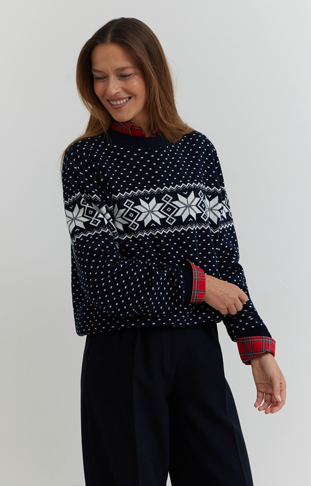 Świąteczny sweter z bawełny