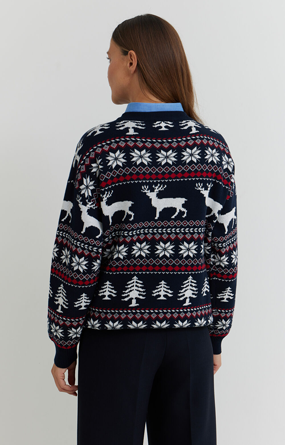 Sweter z bawełny z nadrukiem - 9