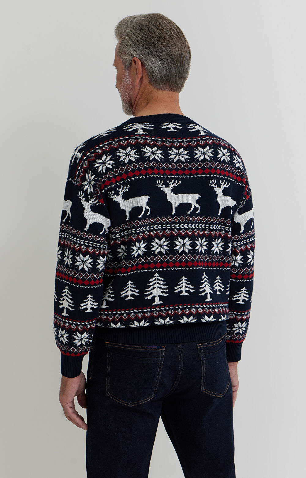 Sweter z bawełny z nadrukiem - 5